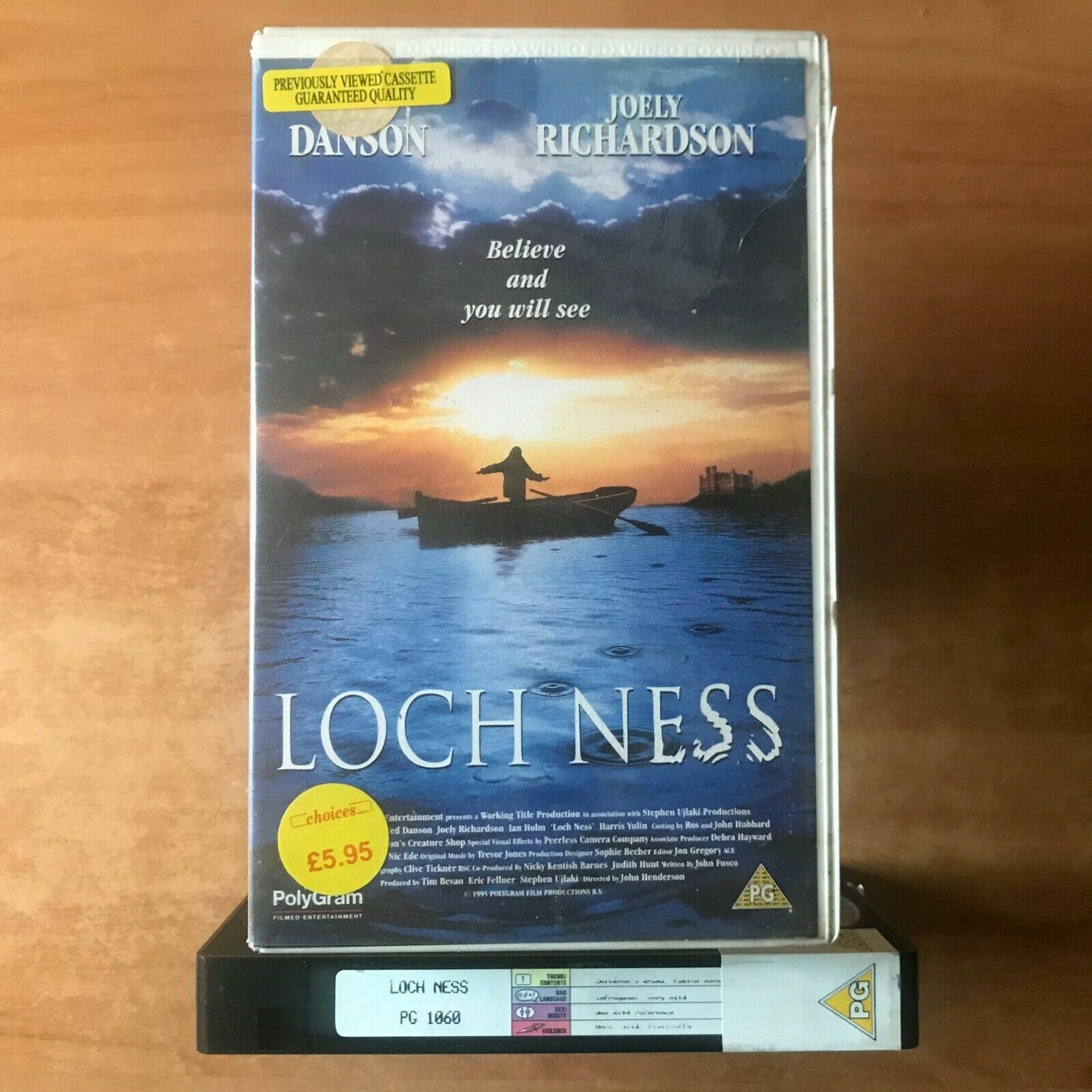 Loch Ness (1997): Family Drama [Iconic Creature] Large Box - Ted Danson - VHS-