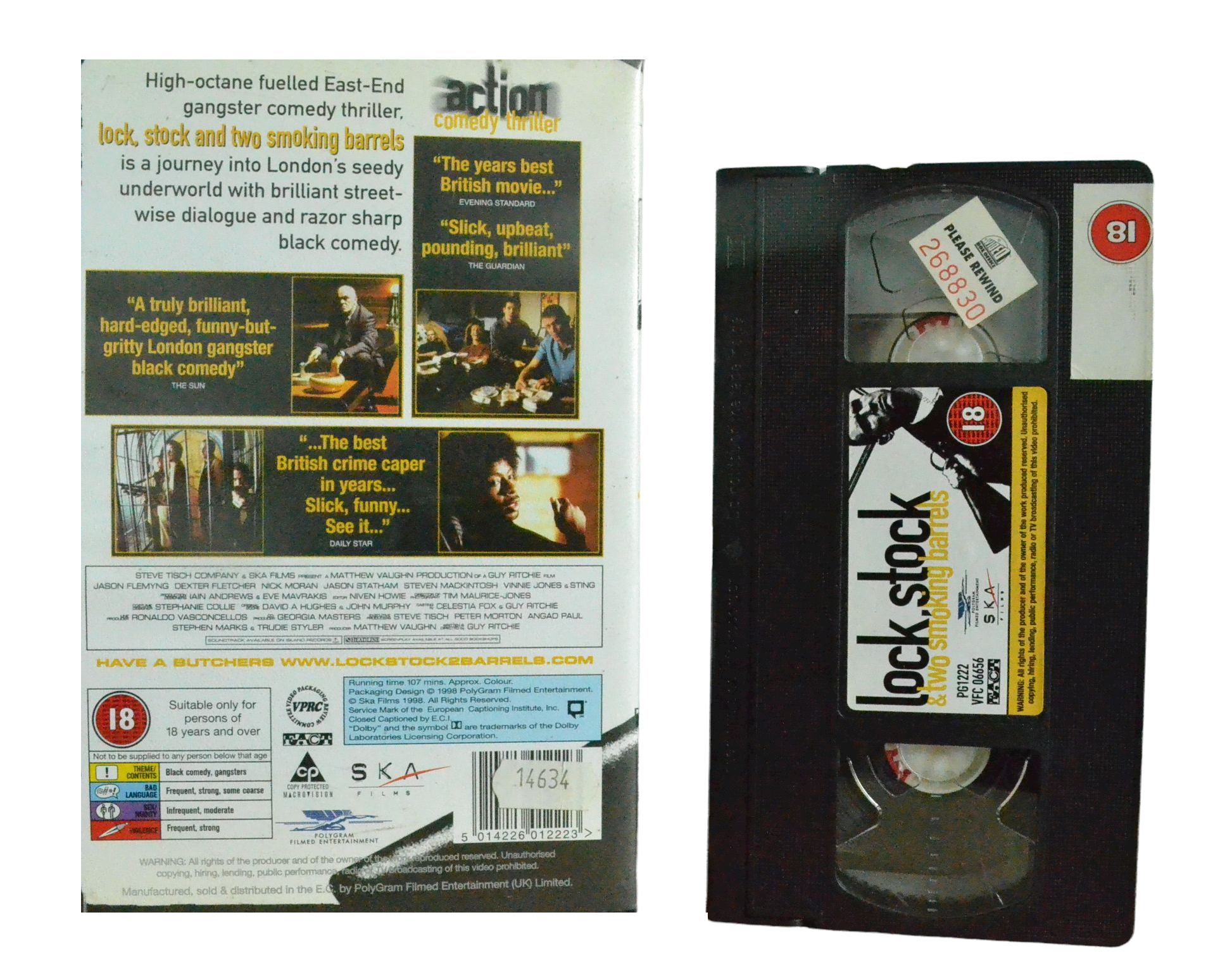 Lock, Stock & Two Smoking Barrels - Jason Flemying - SKA Films - Vintage - Pal VHS-