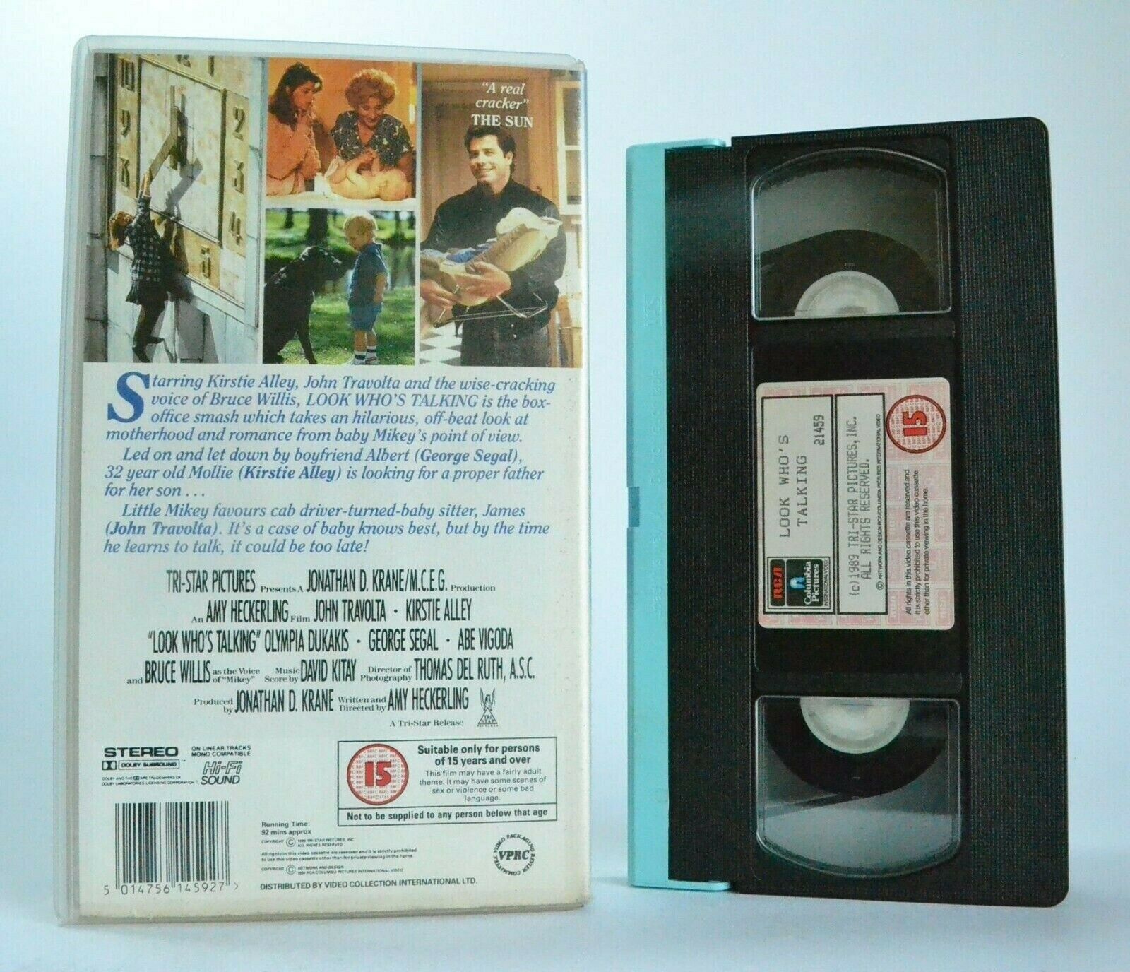 Look Who's Talking (1989): Baby Talk Comedy - J.Travolta/K.Alley - Pal VHS-