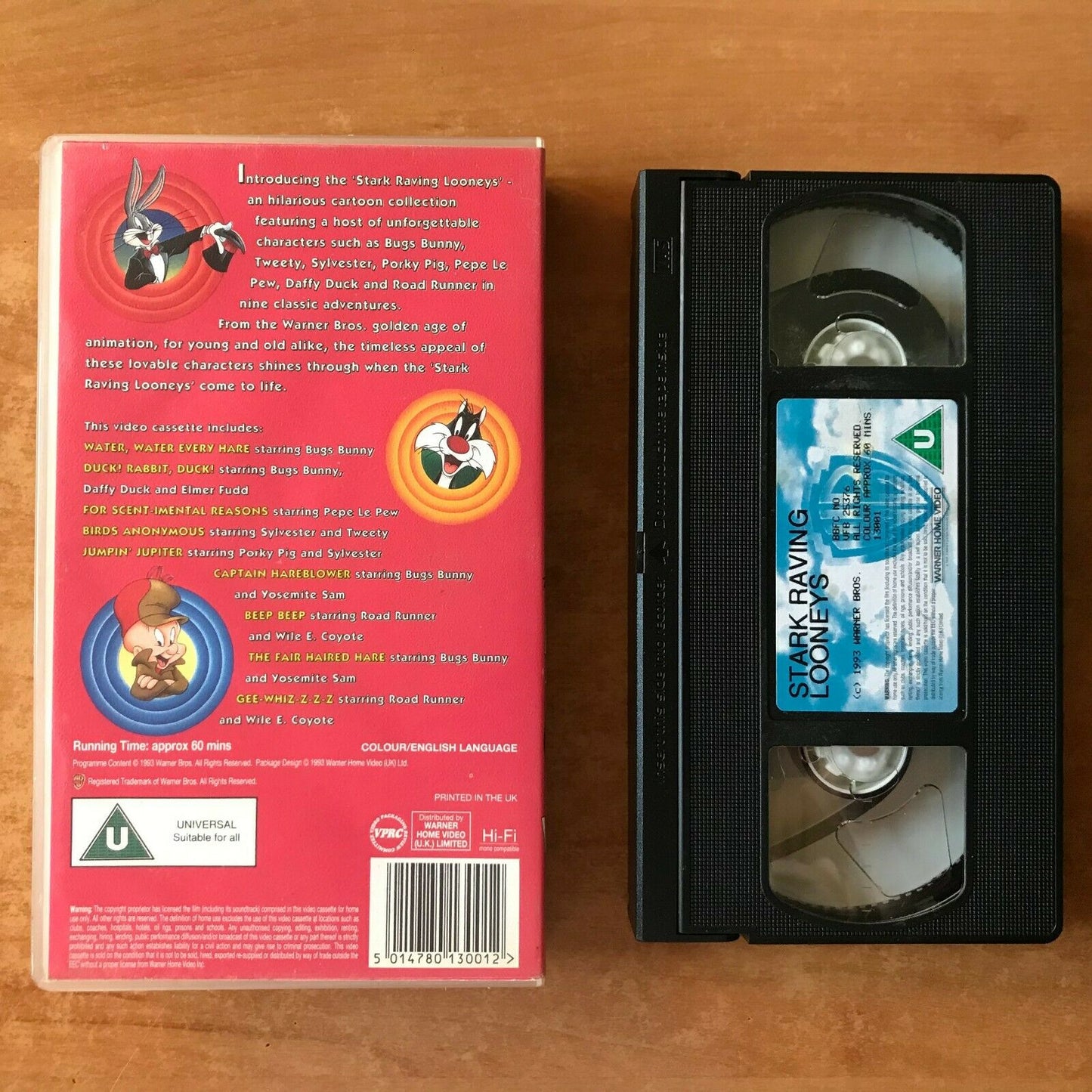 Looney Tunes: Stark Raving Looneys [Animated] Bugs Bunny - Children's - Pal VHS-