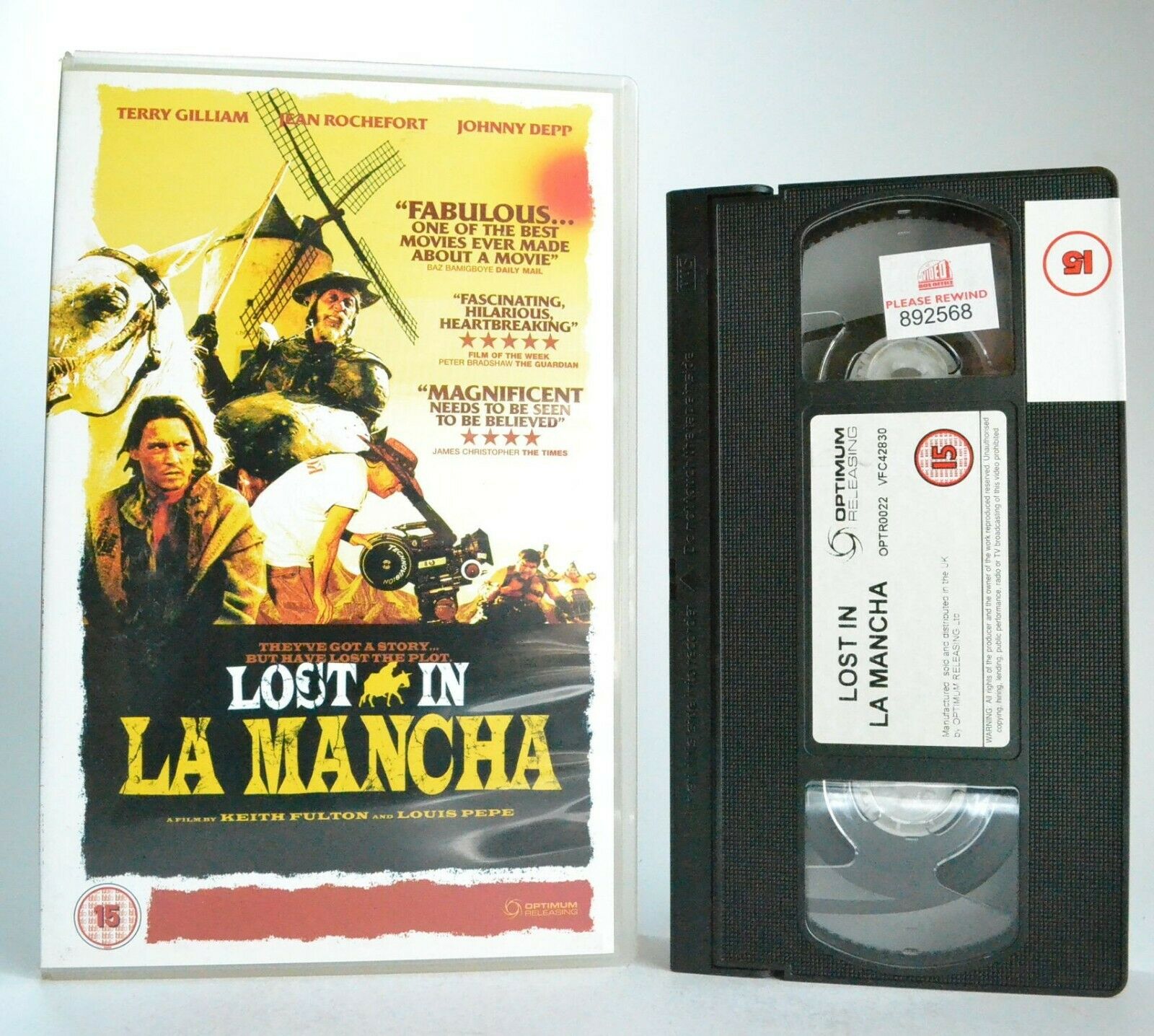 Lost In La Mancha: Narrated By Jeff Bridges - Documentary - Johnny Depp - VHS-