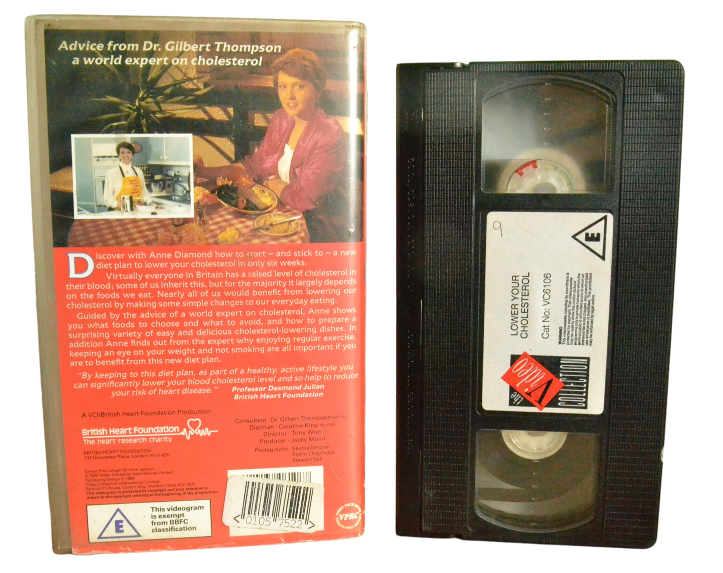 Lower Your Cholesterol - Anne Diamond - The Video Collection - VC6106 - Exercise - Pal - VHS-