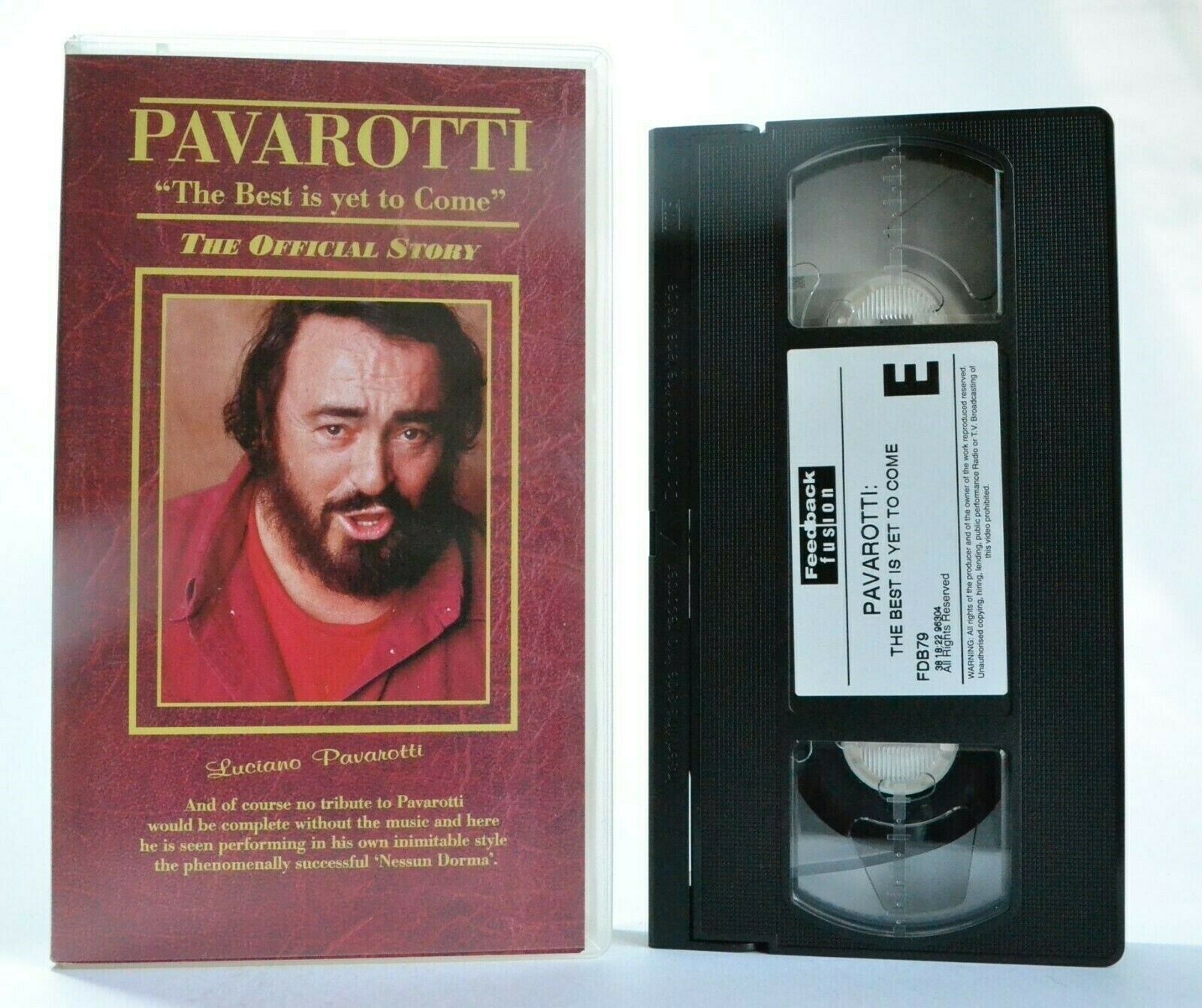 Luciano Pavarotti: The Official Story - Documentary - Live Performances - VHS-