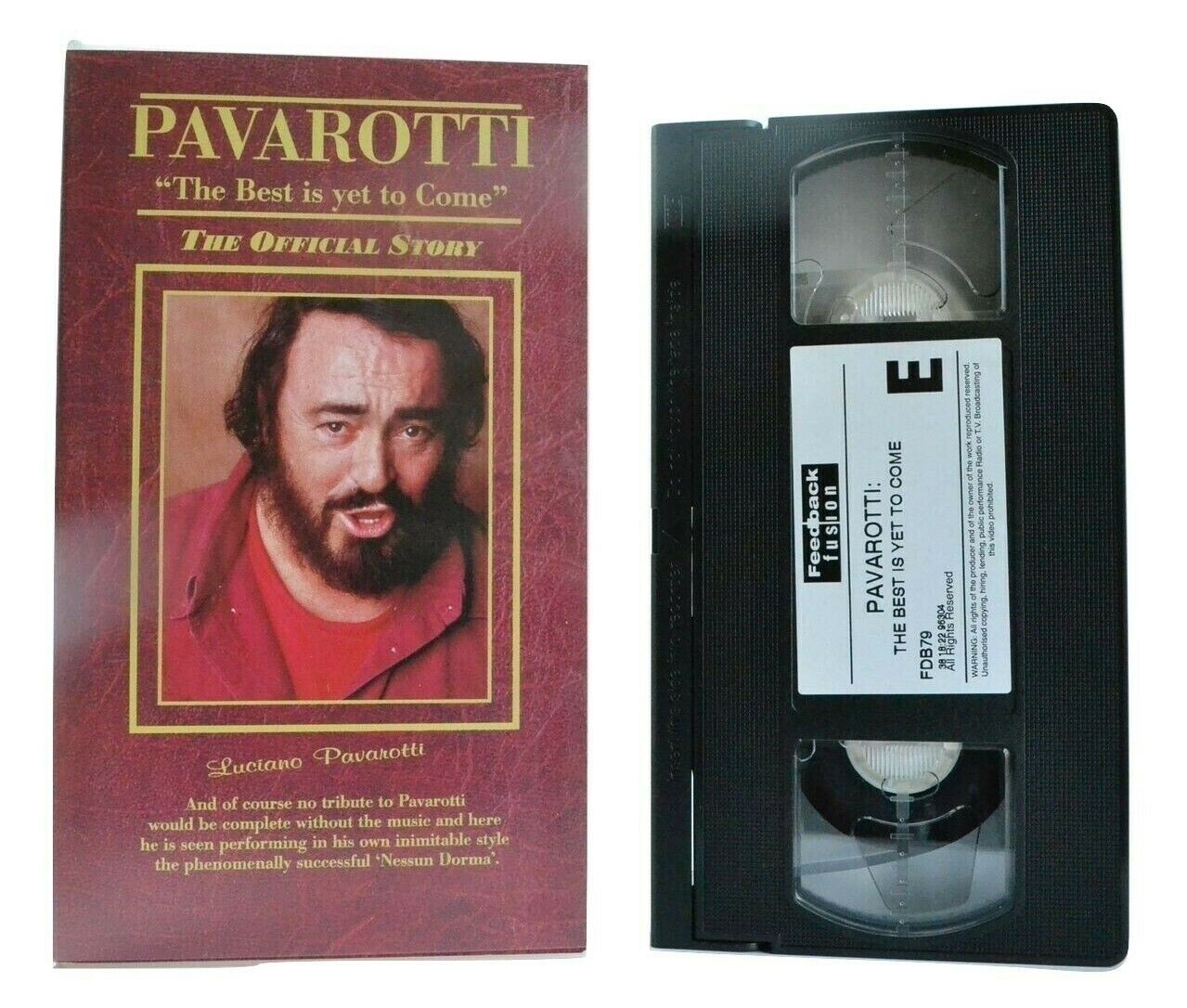 Luciano Pavarotti: The Official Story - Documentary - Live Performances - VHS-