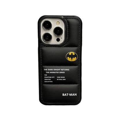 Luxury Superhero Phone Case - Superman Bat Man for Apple iPhone 11 12 13 14 15 16 Pro Max Plus Mini Down Jackets-1-for iPhone 11-