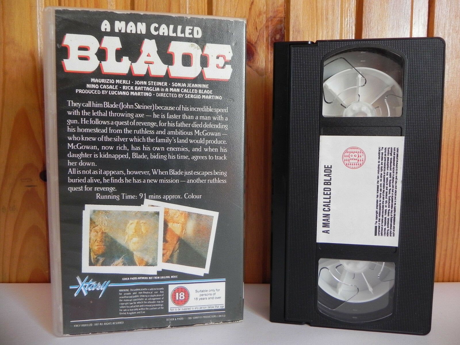 MANNAJAA: Man Called Blade - Xtasy - Western Thriller - Maurizio Merli - VHS-