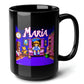 MARIA Black Mug, (15oz) - unique gifts for Maria-15oz-