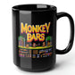 Monkey Bars Black Mug (15oz) - coin operated arcade games-15oz-