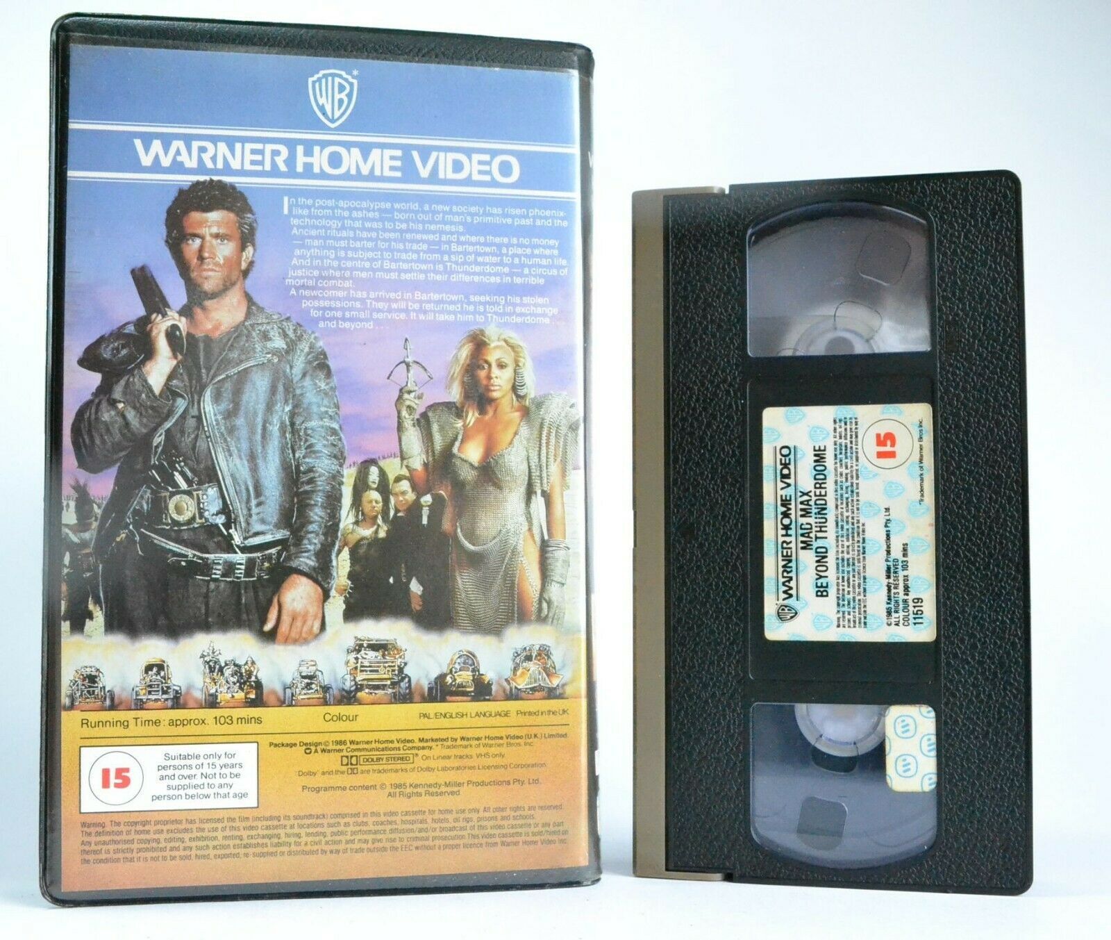 Mad Max: Beyond Thunderdome - (1986) Warner - Post-Apocalyptic - M.Gibson - VHS-