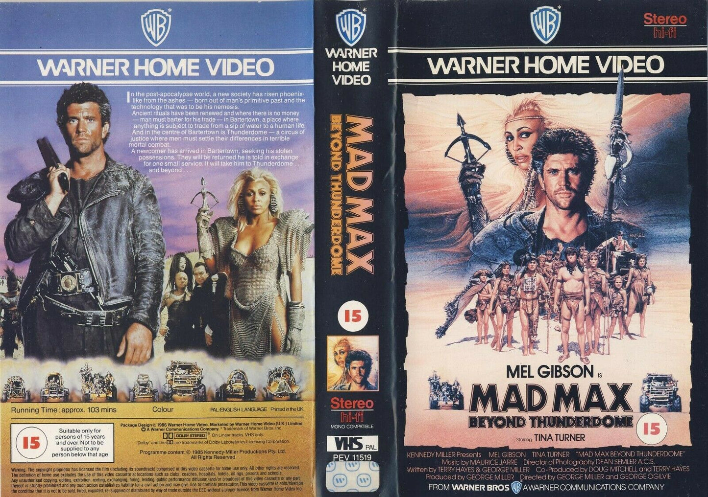 Mad Max: Beyond Thunderdome - (1986) Warner - Post-Apocalyptic - M.Gibson - VHS-