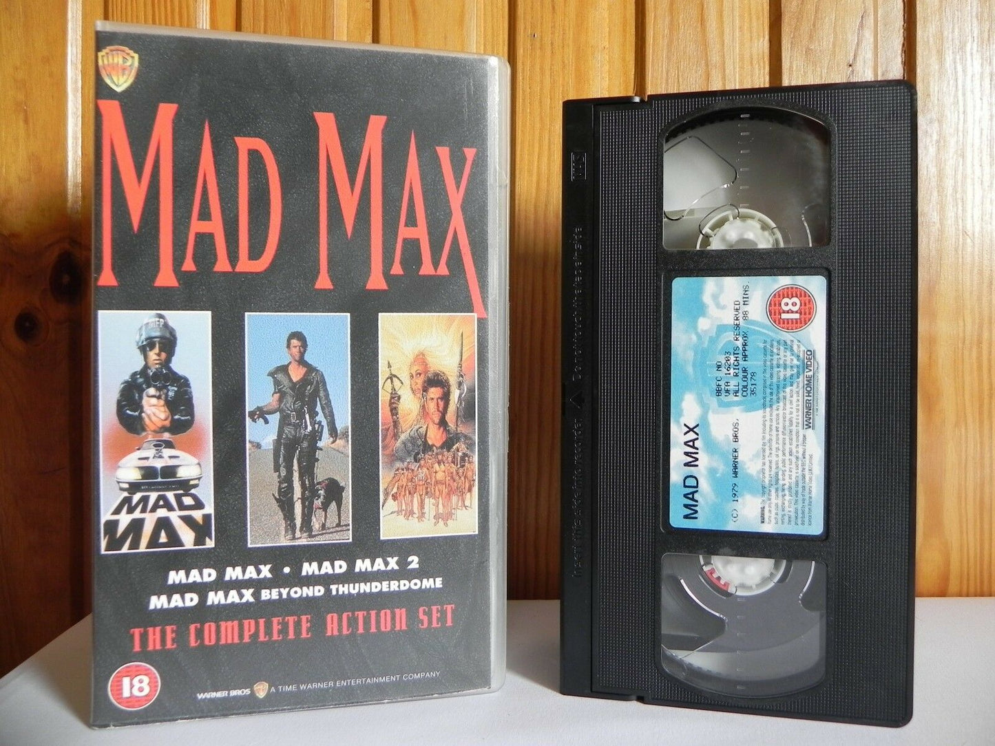 Mad Max: The Complete Action Set - Warner Home - Sci-Fi - Mel Gibson - Pal VHS-