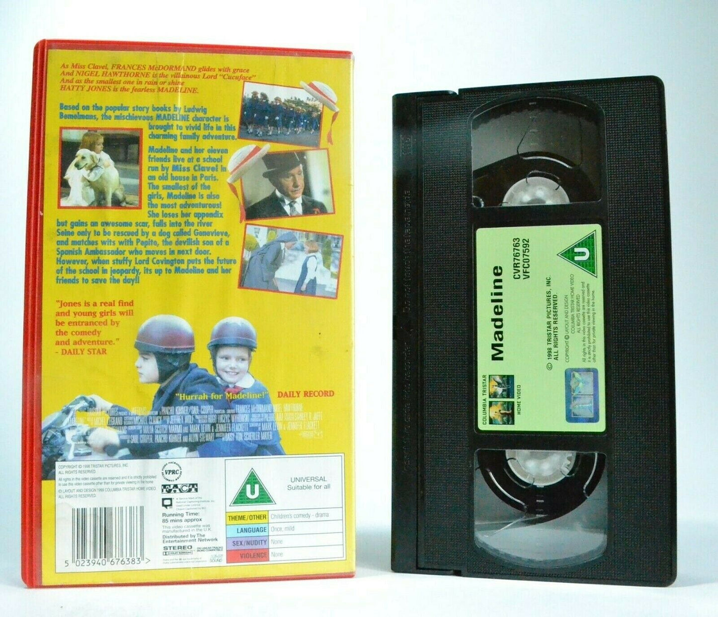 Madeline: Based On Children's Book Series - Family Dramedy - F.McDormand - VHS-