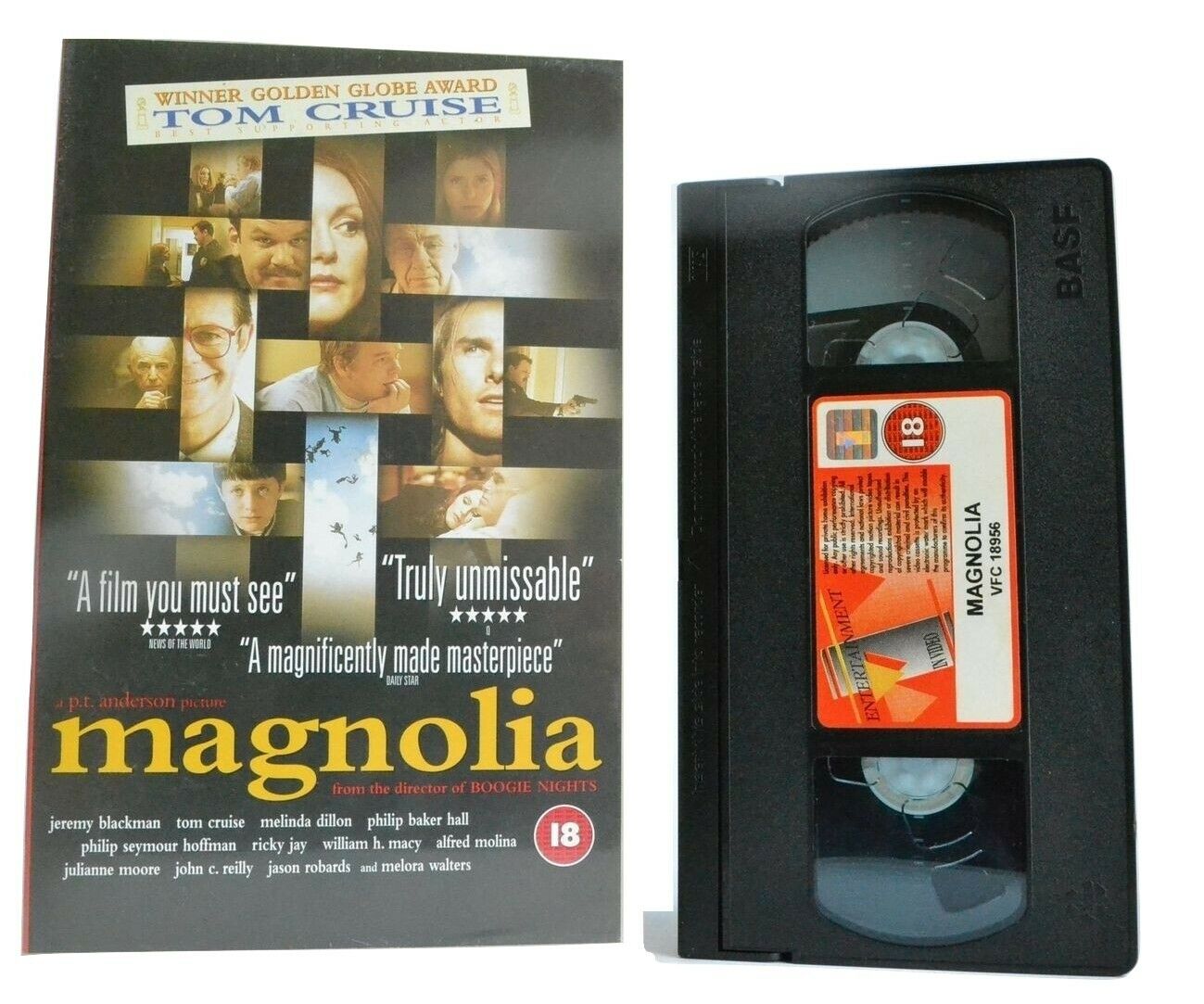 Magnolia (1999); [Free Postcard] Epic Drama - Large Box - Tom Cruise - Pal VHS-