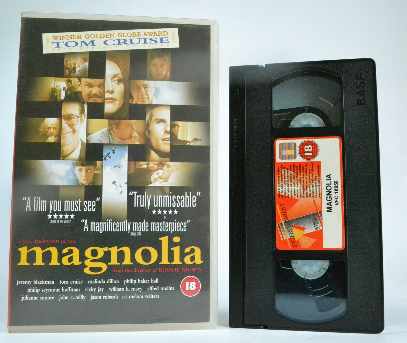 Magnolia (1999); [Free Postcard] Epic Drama - Large Box - Tom Cruise - Pal VHS-