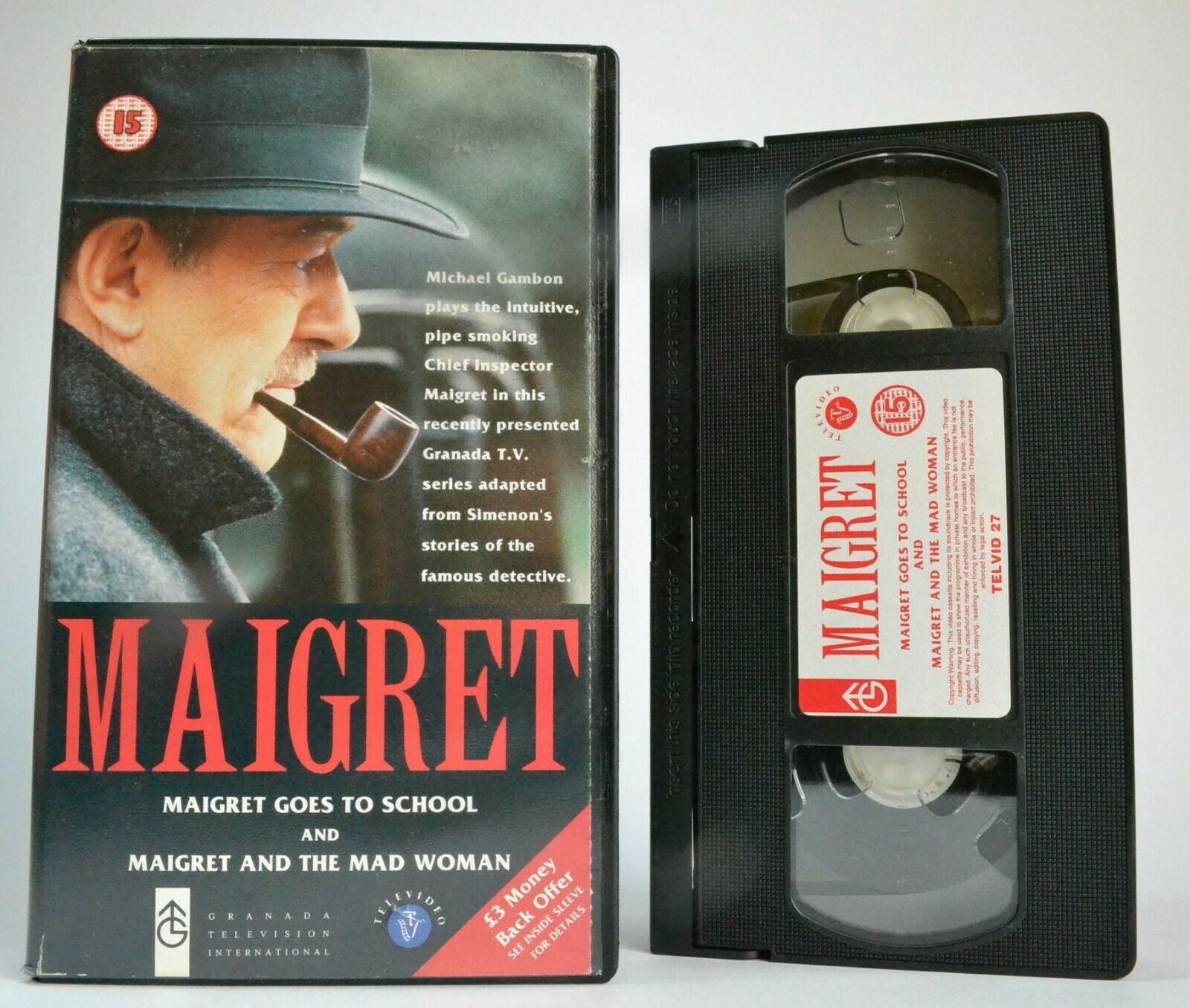 Maigret: 'Maigret Goes To School' - Drama - TV Series - Michael Gambon - Pal VHS-