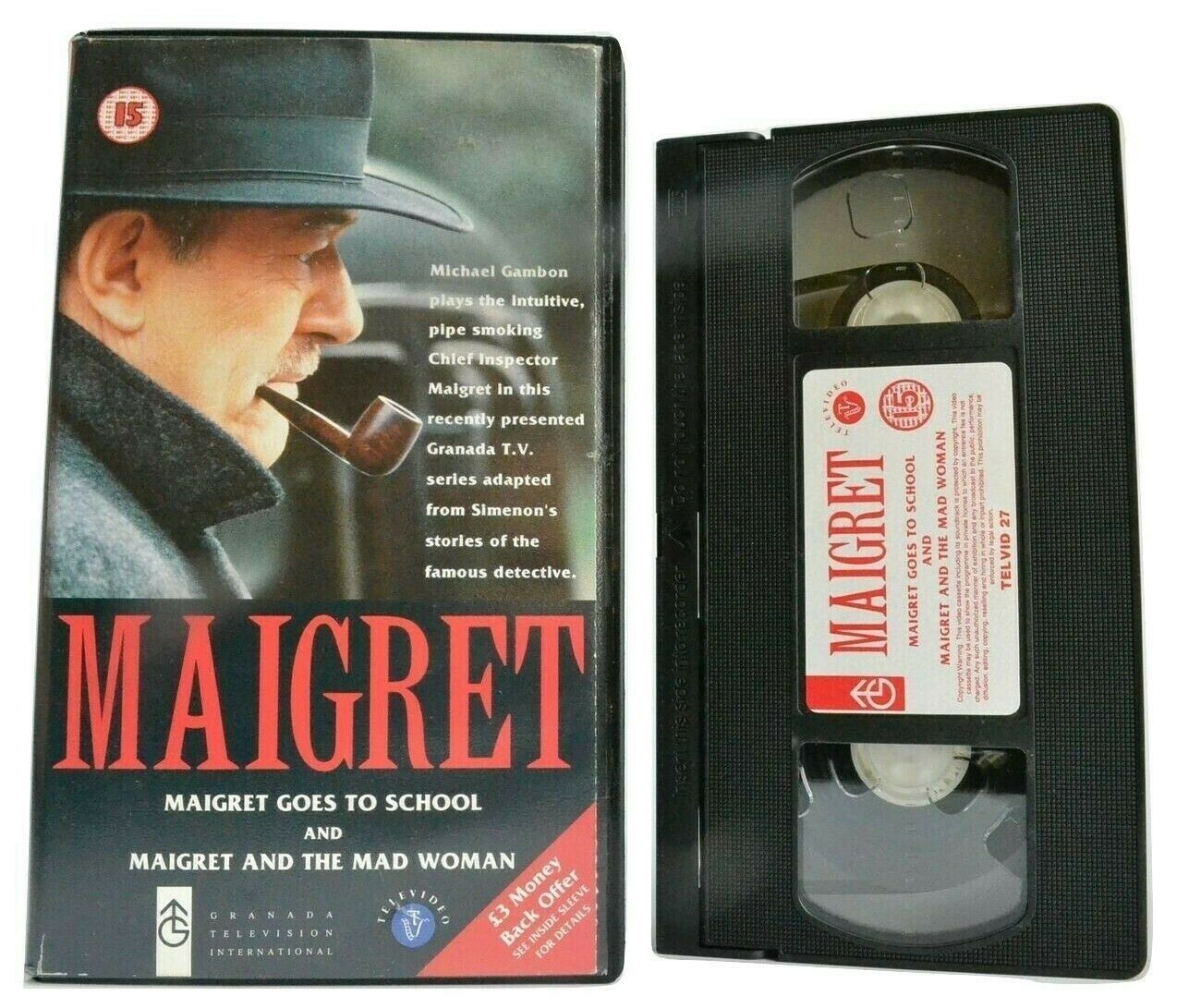 Maigret: 'Maigret Goes To School' - Drama - TV Series - Michael Gambon - Pal VHS-