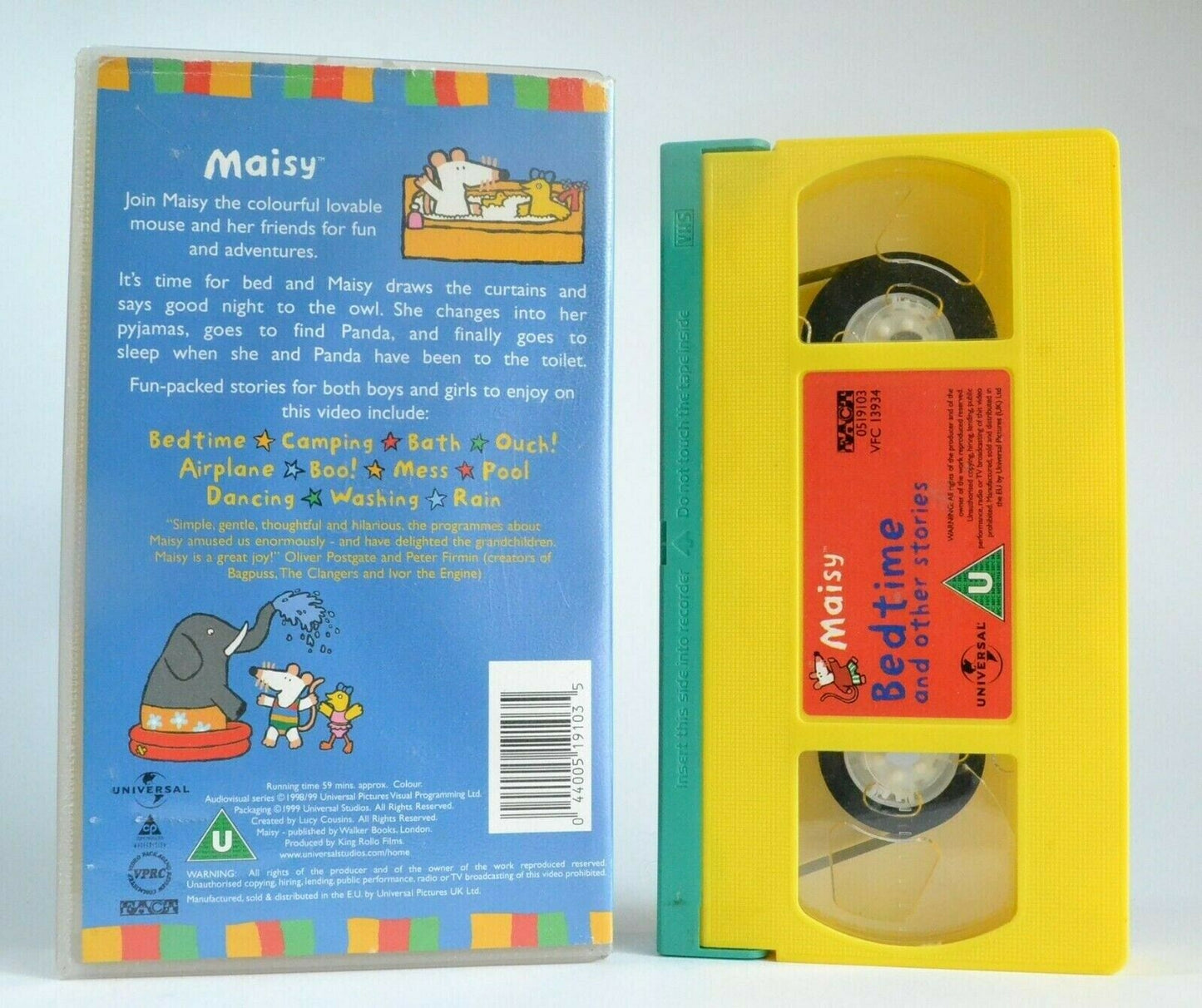 Maisy: Bedtime And Other Stories - Animated - Educational - Children's - Pal VHS-