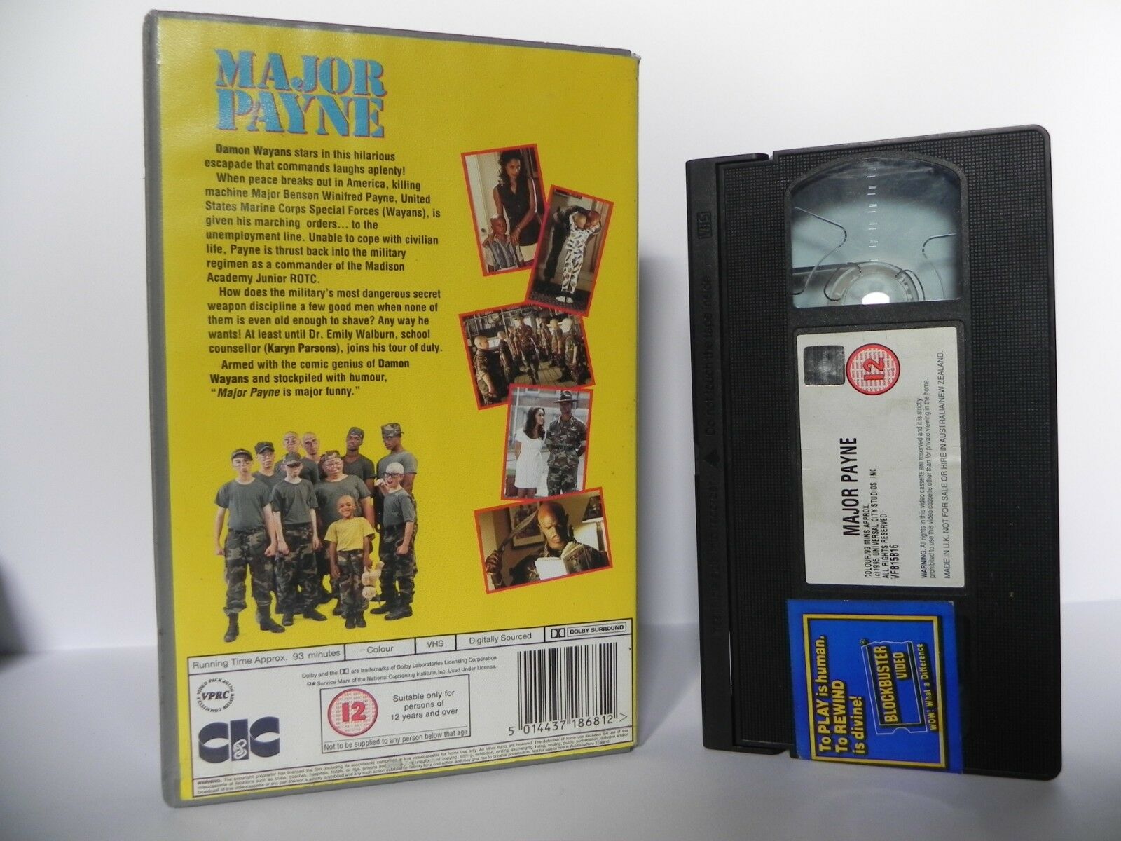 Major Payne - Large Box - Universal - Comedy - Ex-Rental - Damon Wayans - VHS-