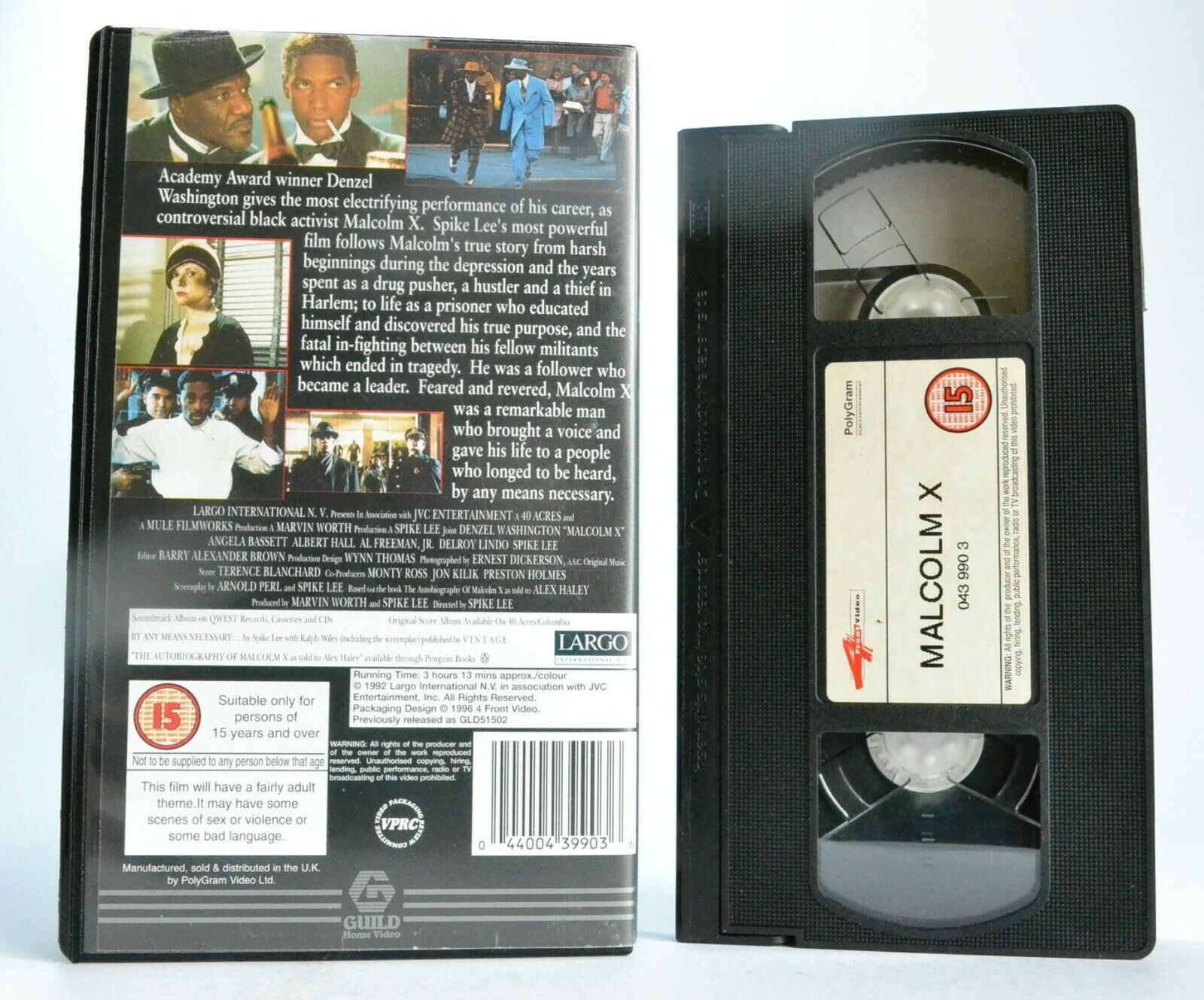 Malcolm X (1992) - Spike Lee - Biographical Drama - Denzel Washington - Pal VHS-