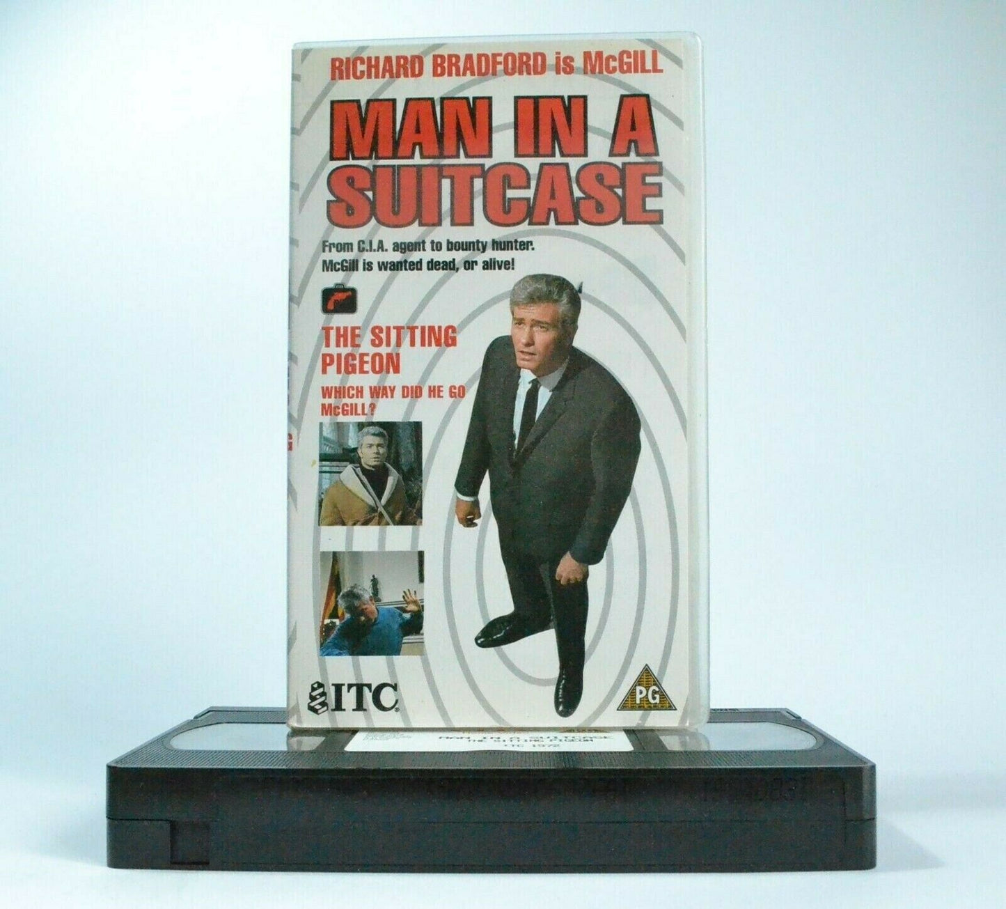 Man In A Suitcase: The Sittin Pigeon - Classic TV Series - R.Bradford - Pal VHS-