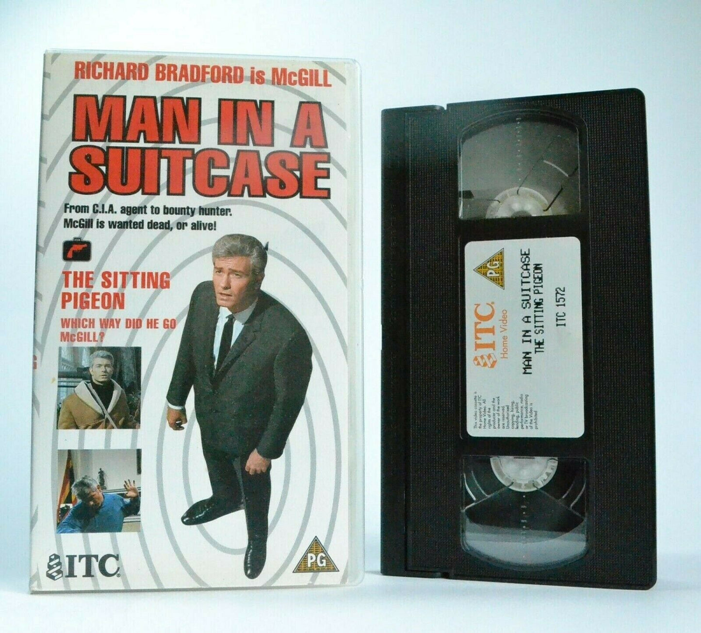 Man In A Suitcase: The Sittin Pigeon - Classic TV Series - R.Bradford - Pal VHS-