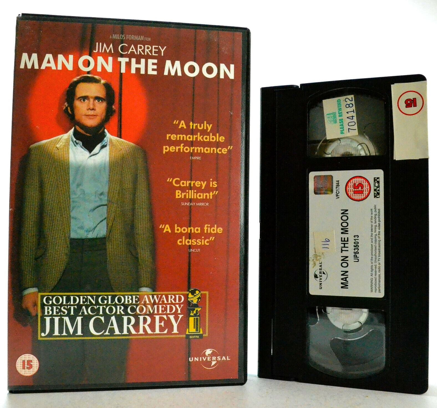 Man On The Moon: A M.Forman Film - Comedy/Drama - Large Box - J.Carrey - Pal VHS-