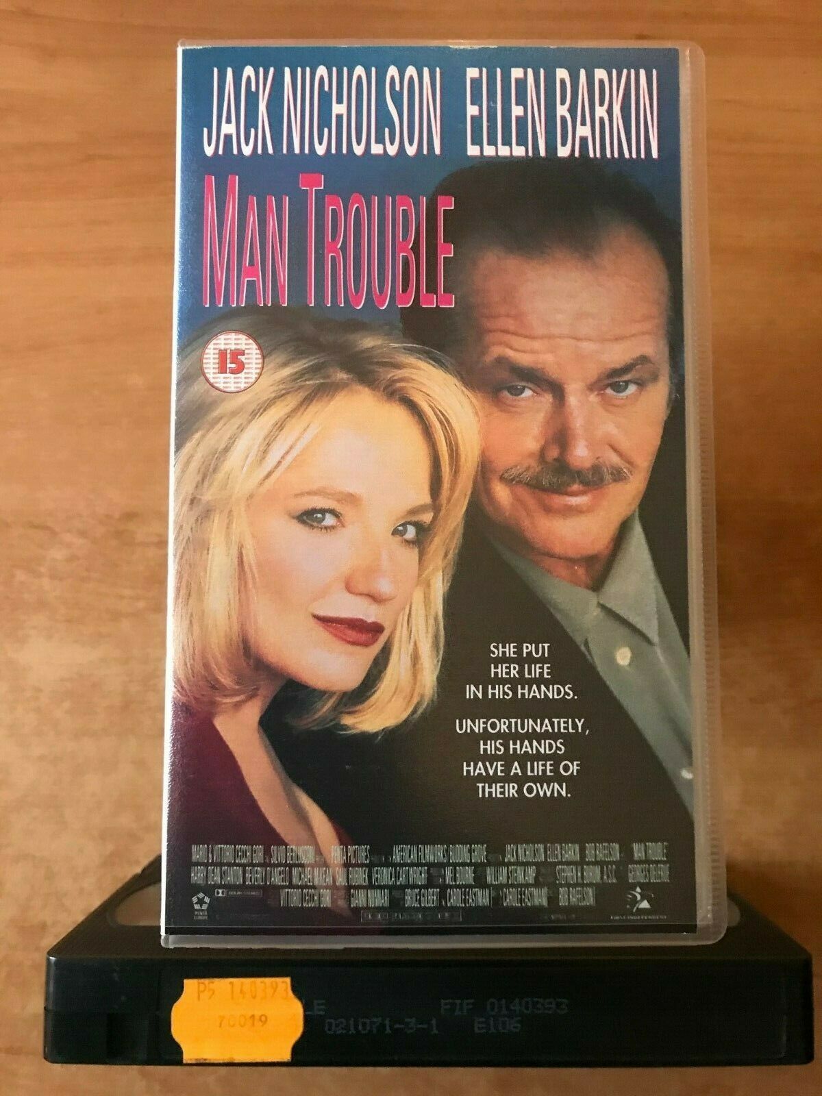 Man Trouble (1992): Romantic Comedy - Jack Nicholson / Ellen Barkin - Pal VHS-