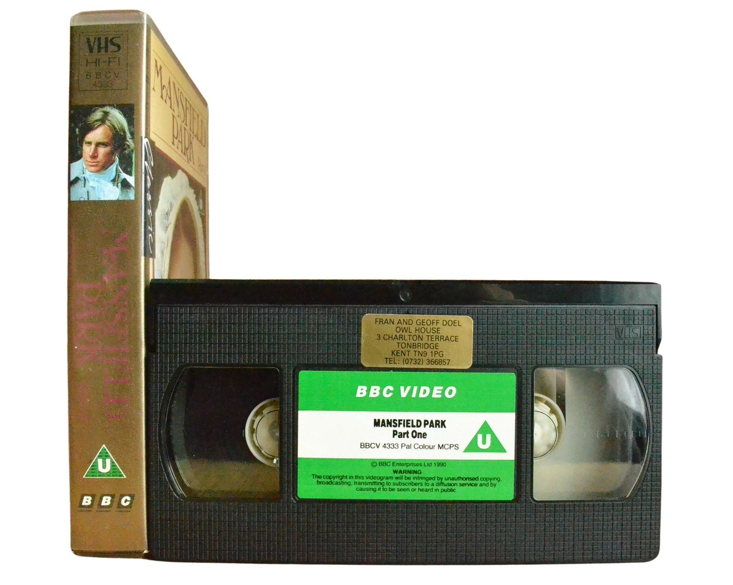 Mansfield Park: Part 1 - Anna Massey - Vintage - Pal VHS-