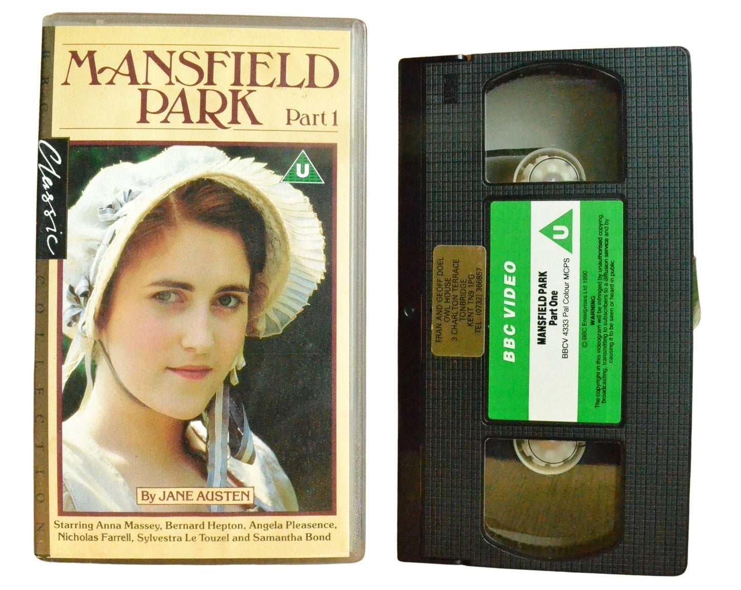 Mansfield Park: Part 1 - Anna Massey - Vintage - Pal VHS-