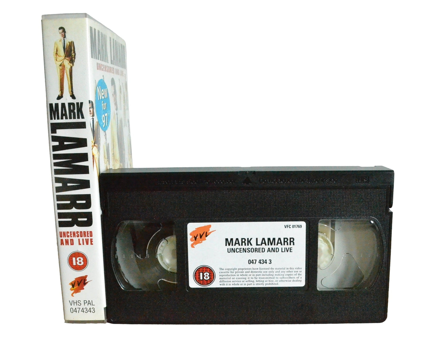 Mark Lamarr Uncensored and Live (The Debut Video) - Mark Lamarr - PolyGram Video - 0474343 - Comedy - Pal - VHS-