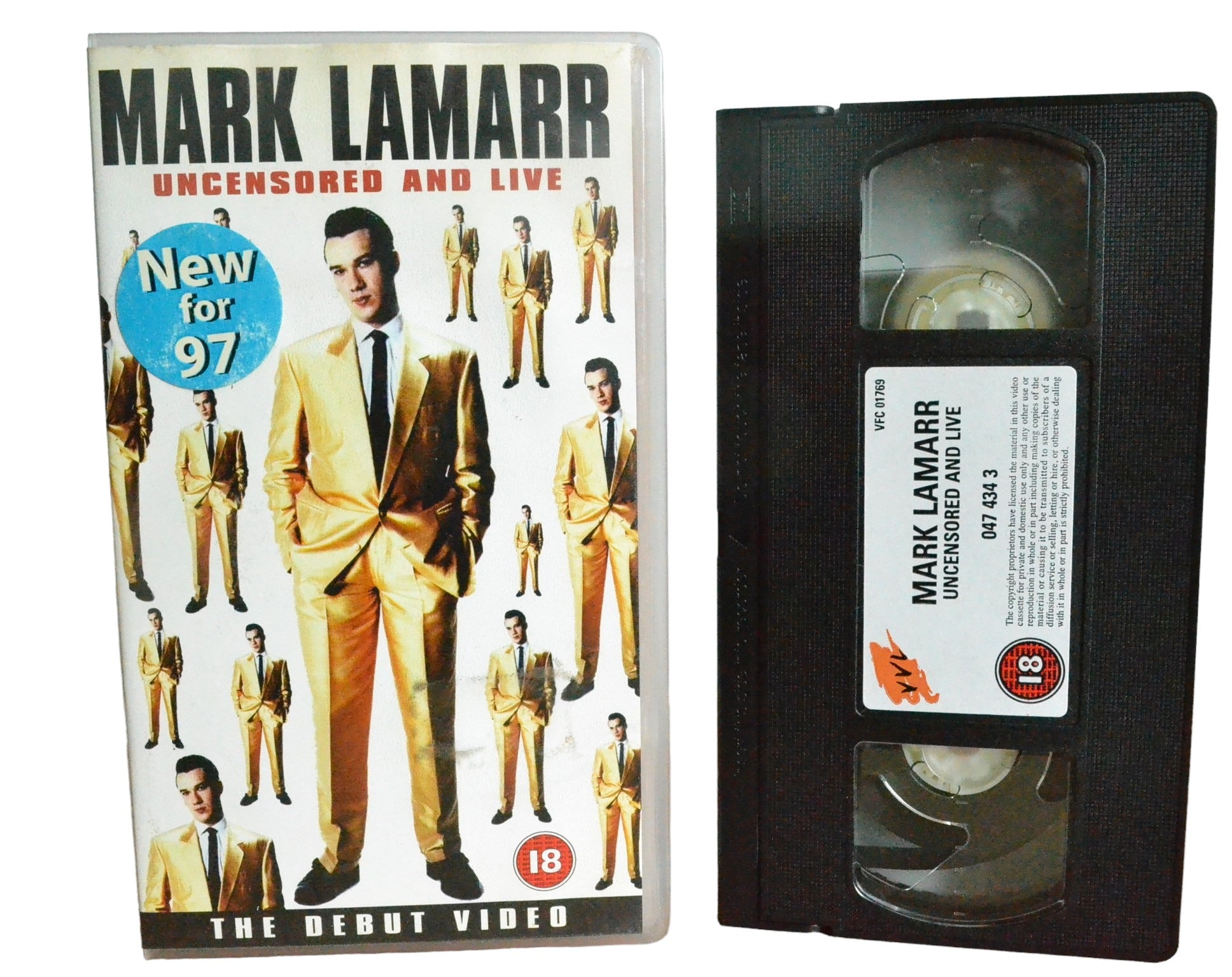 Mark Lamarr Uncensored and Live (The Debut Video) - Mark Lamarr - PolyGram Video - 0474343 - Comedy - Pal - VHS-