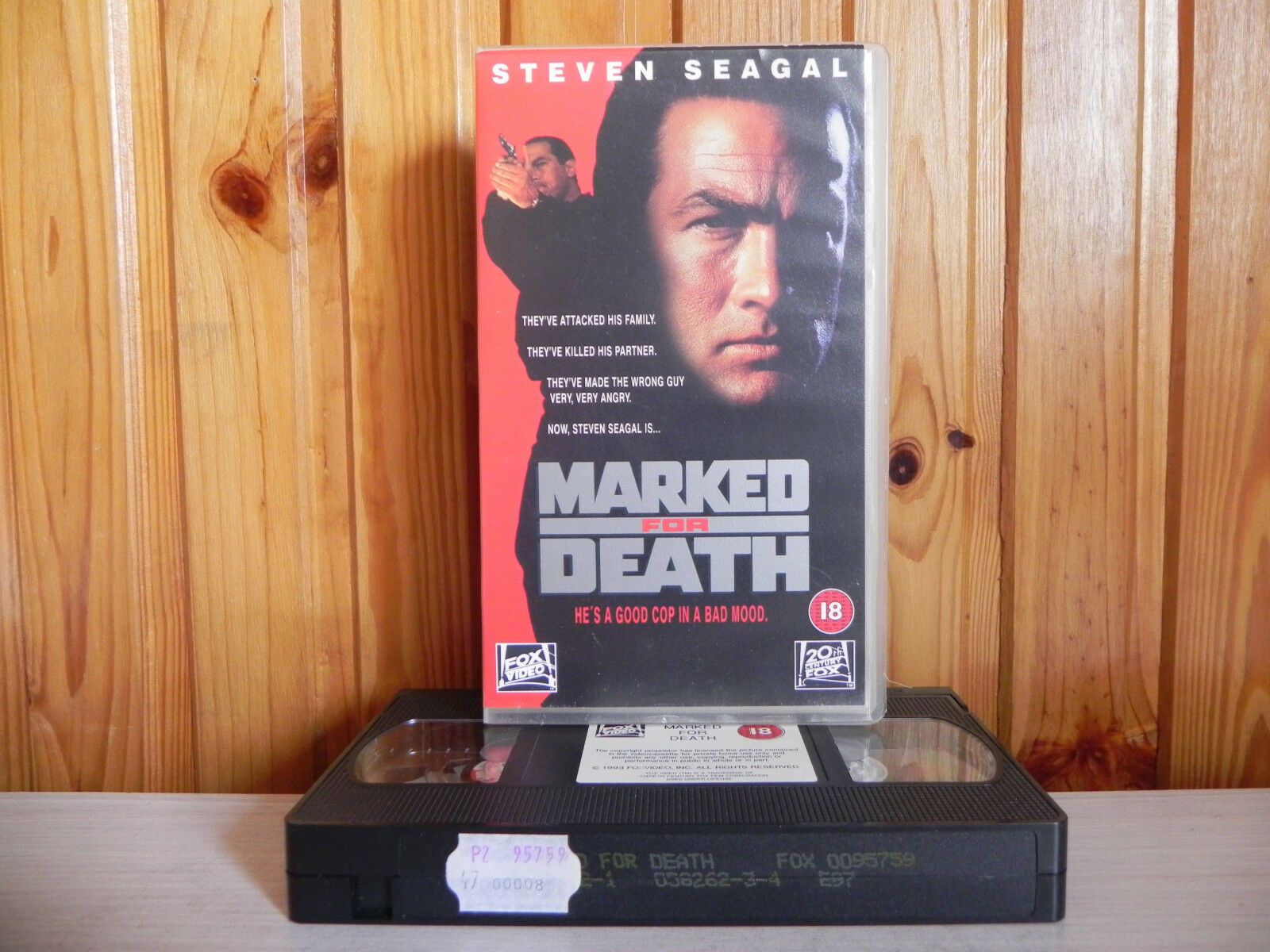 Marked For Death - Fox Video - Action - He's A Good Cop In A Bad Mood - VHS-