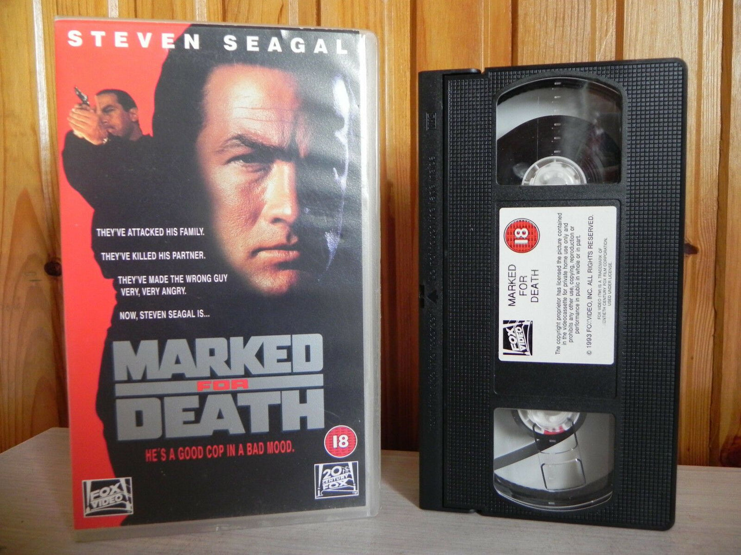 Marked For Death - Fox Video - Action - He's A Good Cop In A Bad Mood - VHS-