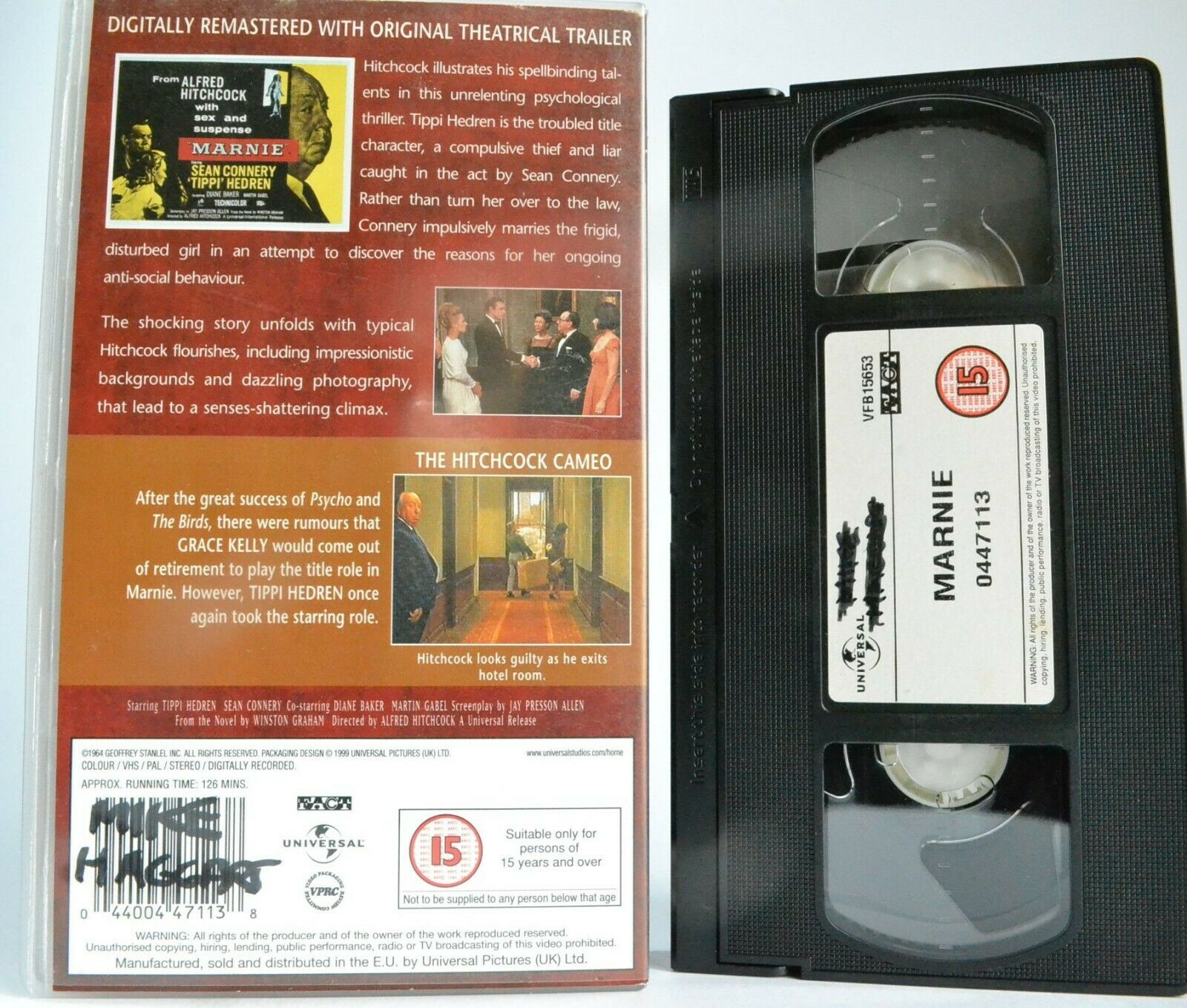 Marnie; [Alfred Hitchcock] Thriller (Digitally Mastered) Sean Connery - Pal VHS-