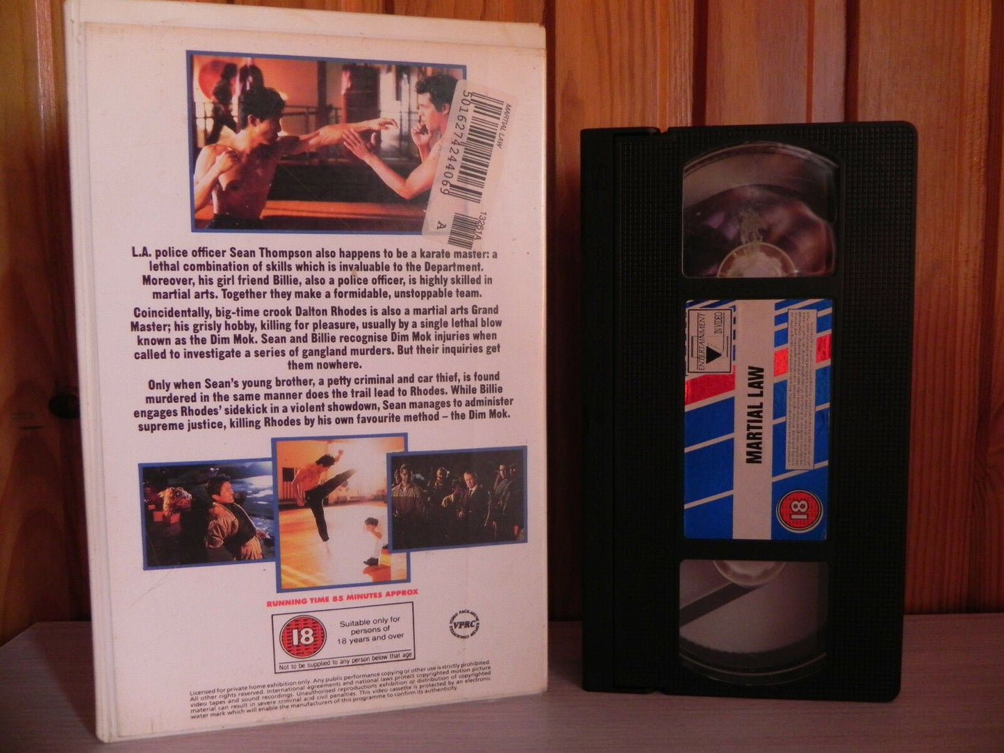 Martial Law - Cynthia Rothrock/Carradine - Dim Mak Gcrime - Big Ex-Rental - VHS-