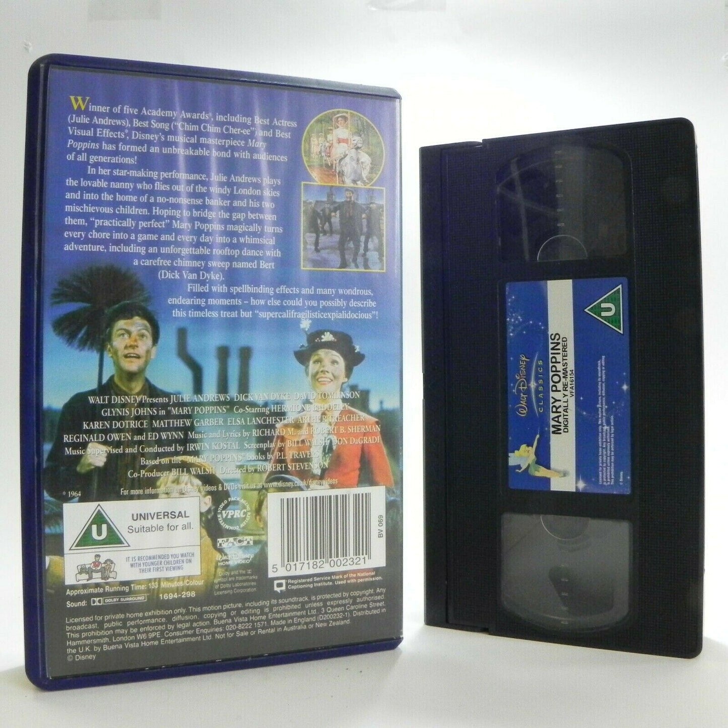 Mary Poppins - Disney Classics - Children's - Julie Andrews/Dick Van Dyke - VHS-