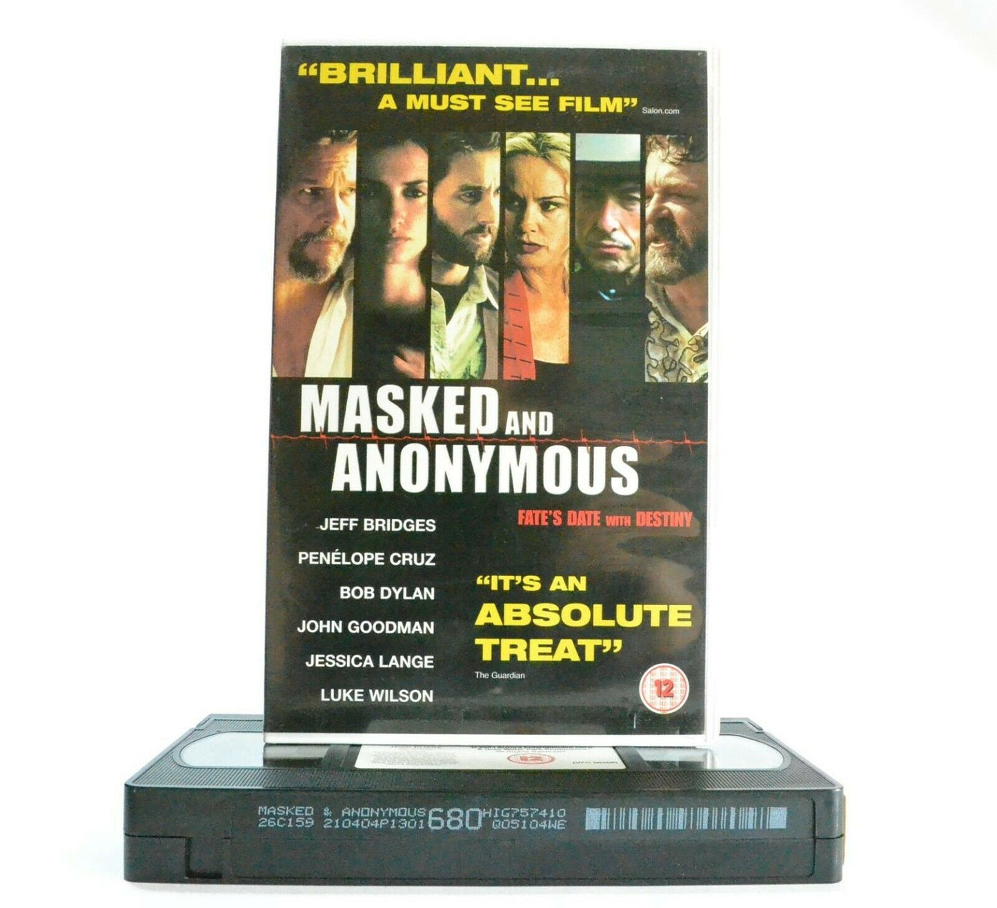 Masked And Anonymous: Drama (2003) - Large Box - Jeff Bridges/Bob Dylan - VHS-