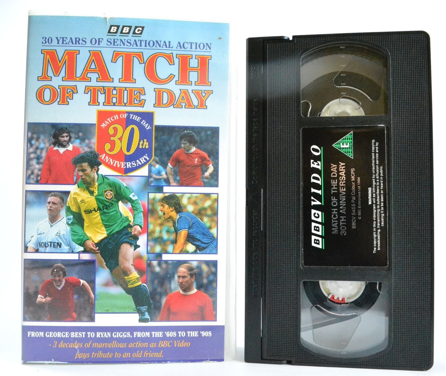 Match Of The Day [30th Anniversary]: from Best to Giggs (1994) BBC Video - VHS-