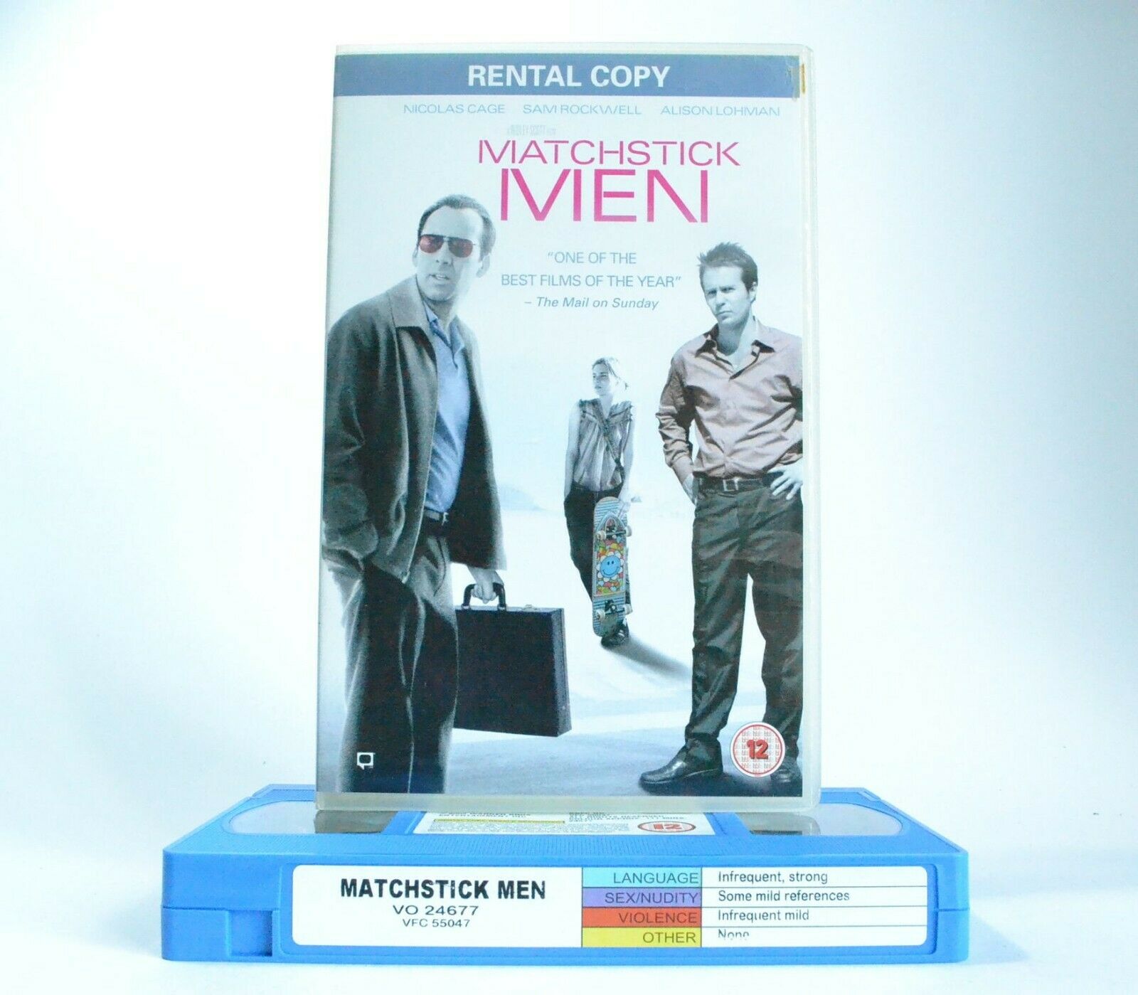 Matchstick Men: A R.Scott Film - Black Comedy - Large Box - Nicolas Cage - VHS-