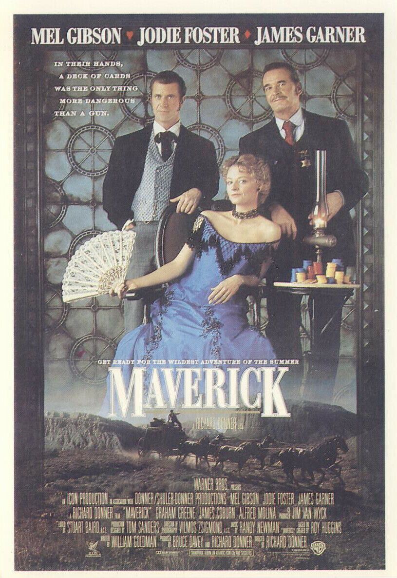 Maverick (1994): Gambler Action - Large Box [Rental] - Gibson / Foster - Pal VHS-