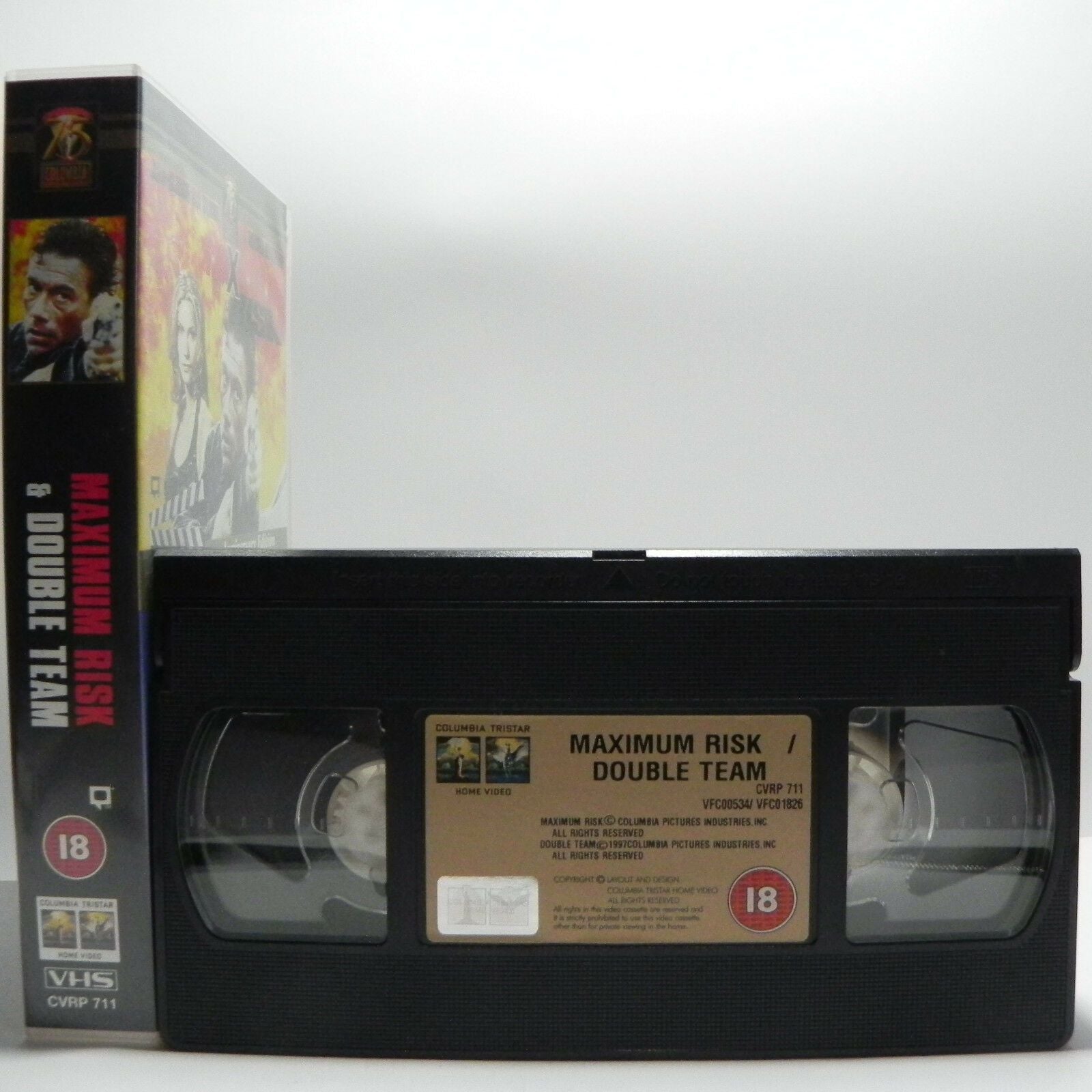 Maximum Risk/Double Team: Van Damme/Rodman - Kickboxer - Action Video - Pal VHS-