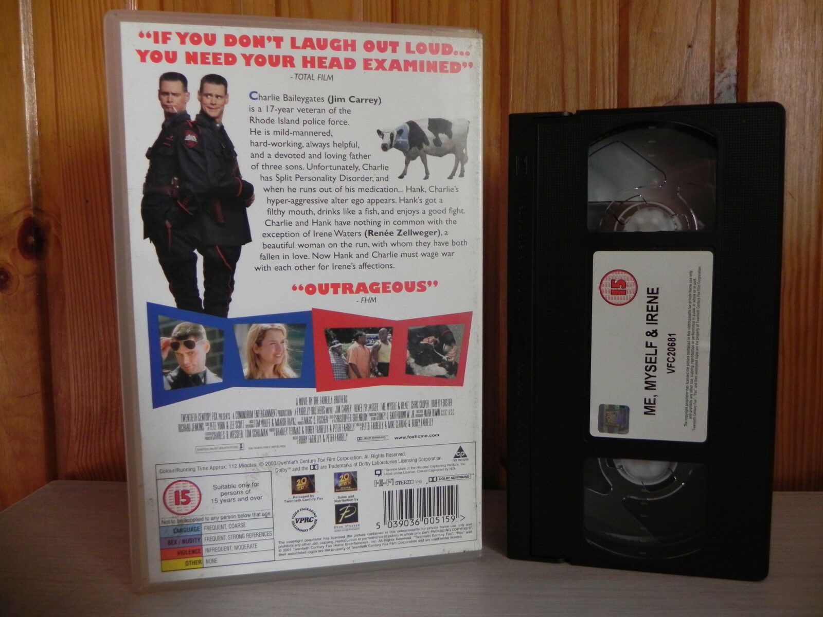 Me, Myself & Irene; [Free Postcard] Comedy - Big Box - Jim Carrey - Pal VHS-