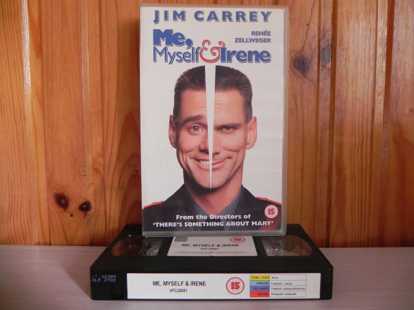 Me, Myself & Irene; [Free Postcard] Comedy - Big Box - Jim Carrey - Pal VHS-