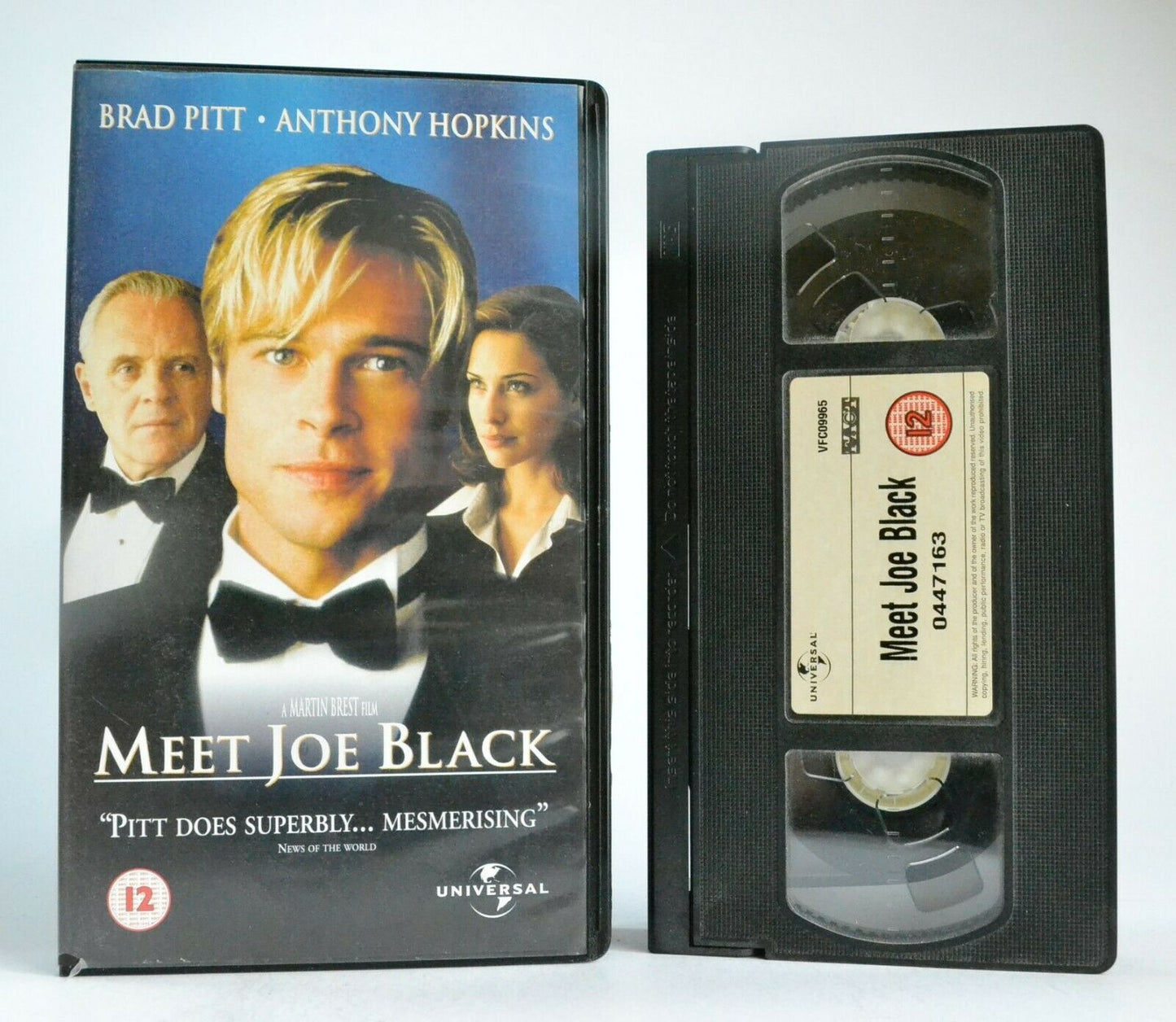 Meet Joe Black (1998) - Romantic Fantasy - Brad Pitt/Anthony Hopkins - Pal VHS-