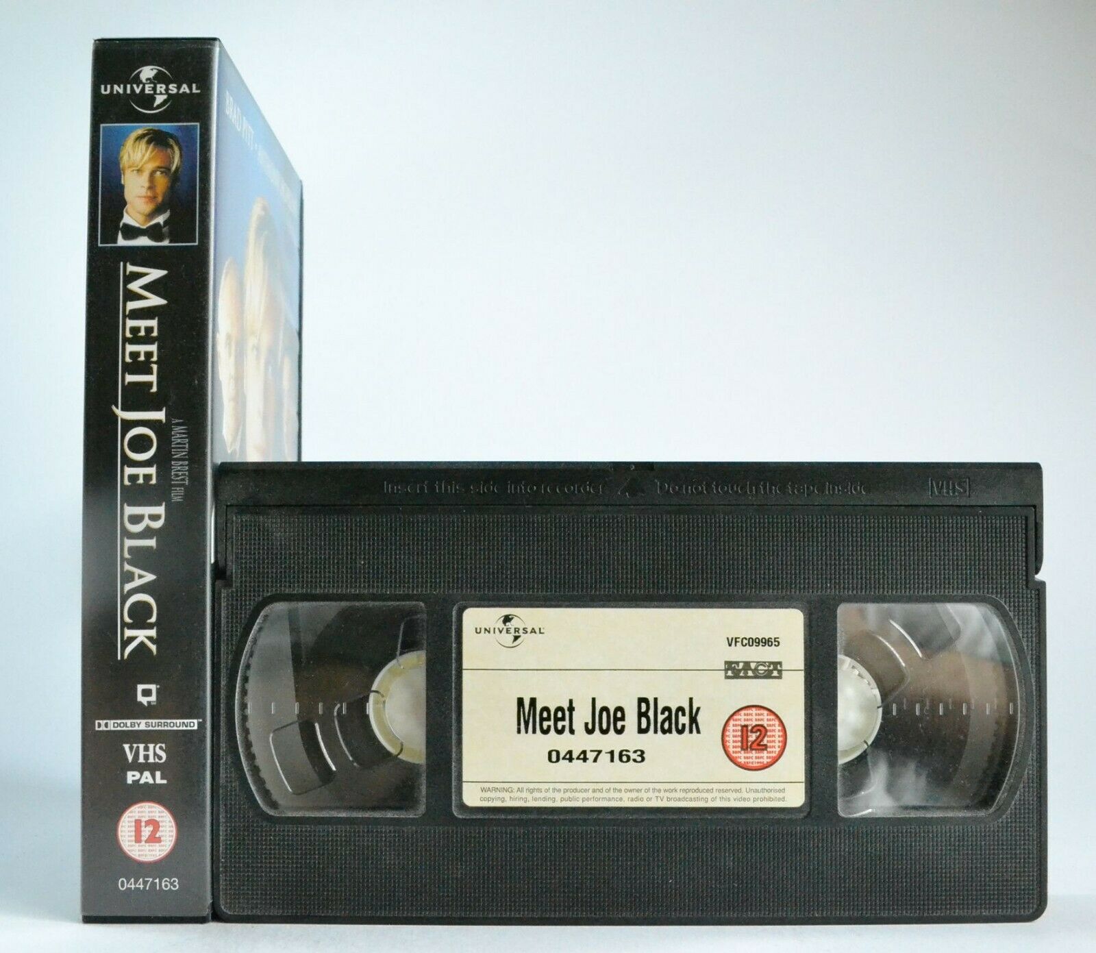 Meet Joe Black (1998) - Romantic Fantasy - Brad Pitt/Anthony Hopkins - Pal VHS-