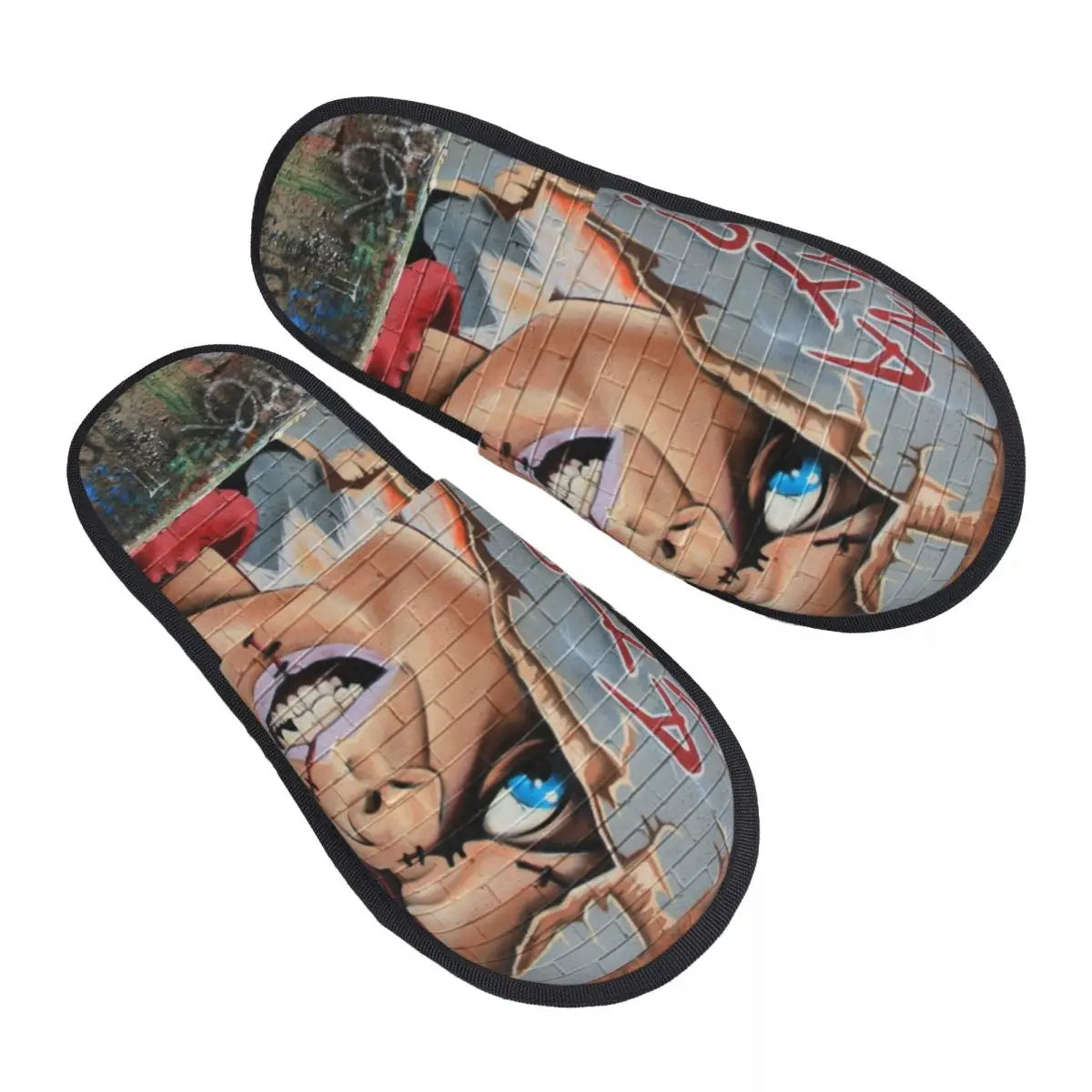 Memory Foam Slippers - Women's Comfy Warm Horror Chucky House Slippers-6-M-