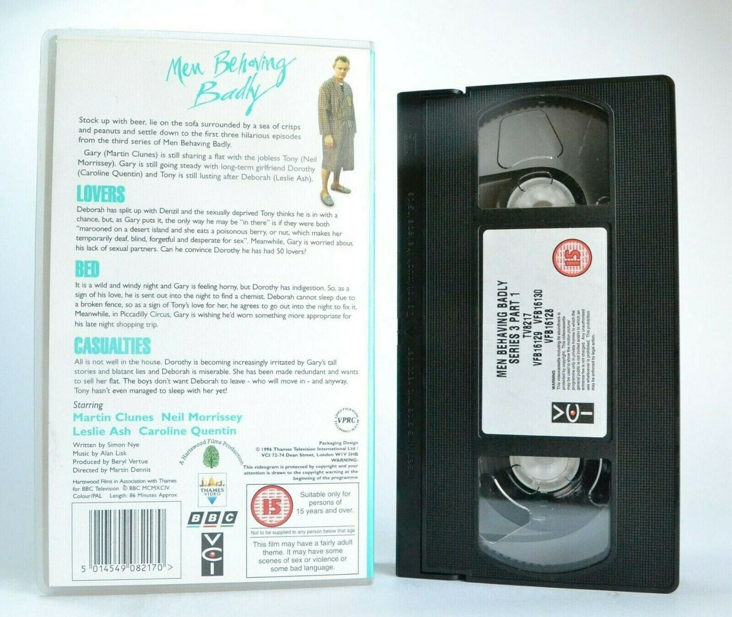 Men Behaving Badly: Lovers, Bed, Casualities - Sitcom - Situation Comedy - VHS-