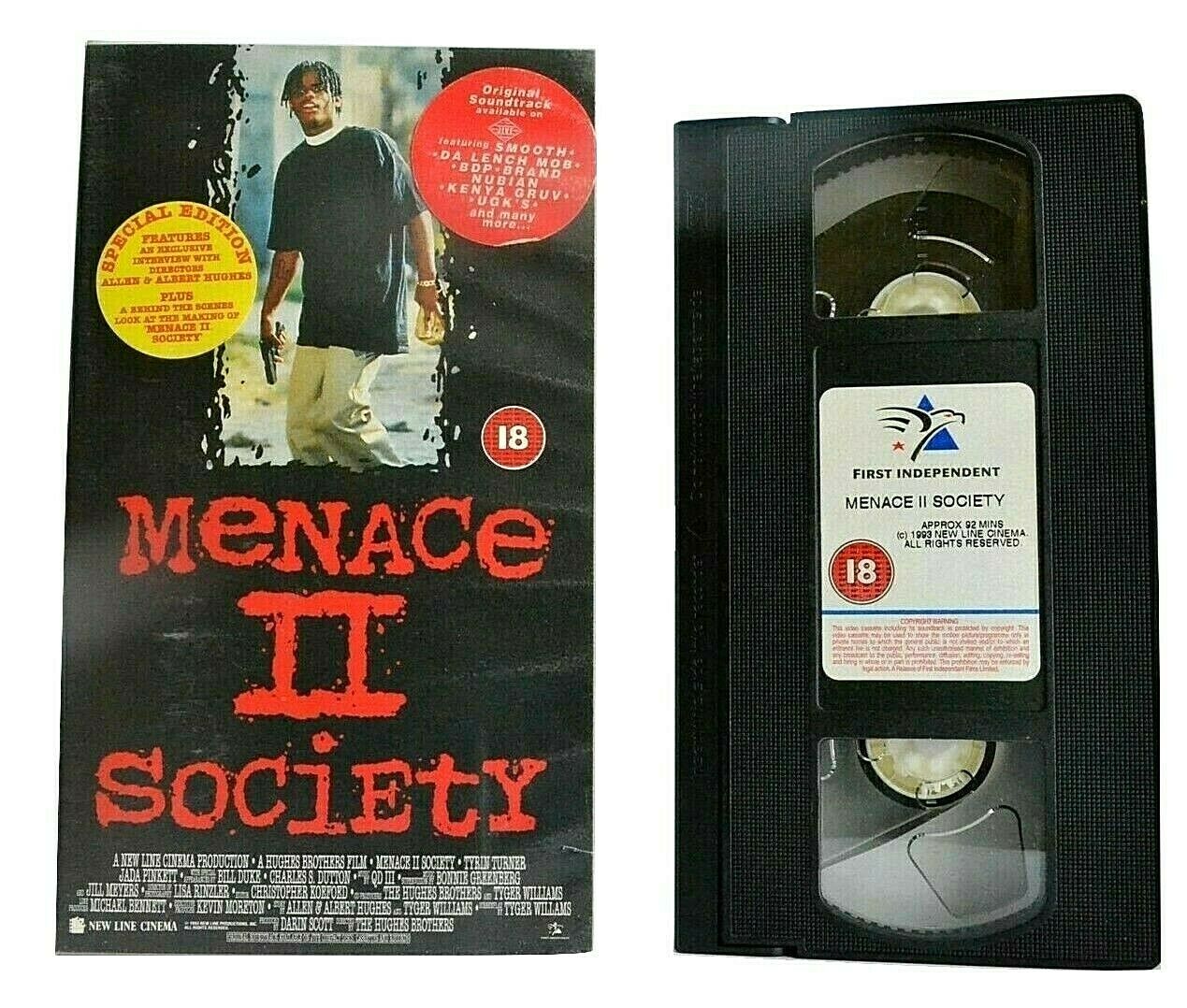 Menace 2 Society (1993): The Hughes Brothers Film - Crime Thriller - Pal VHS-