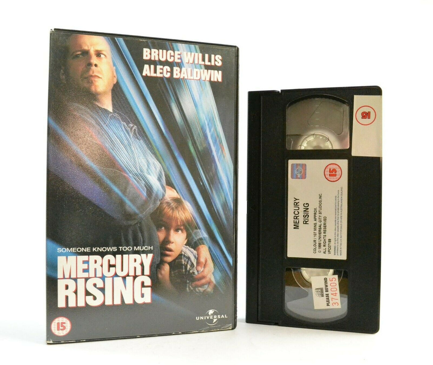 Mercury Rising: Police Thriller (1998) - Large Box - Ex-Rental - B.Willis - VHS-