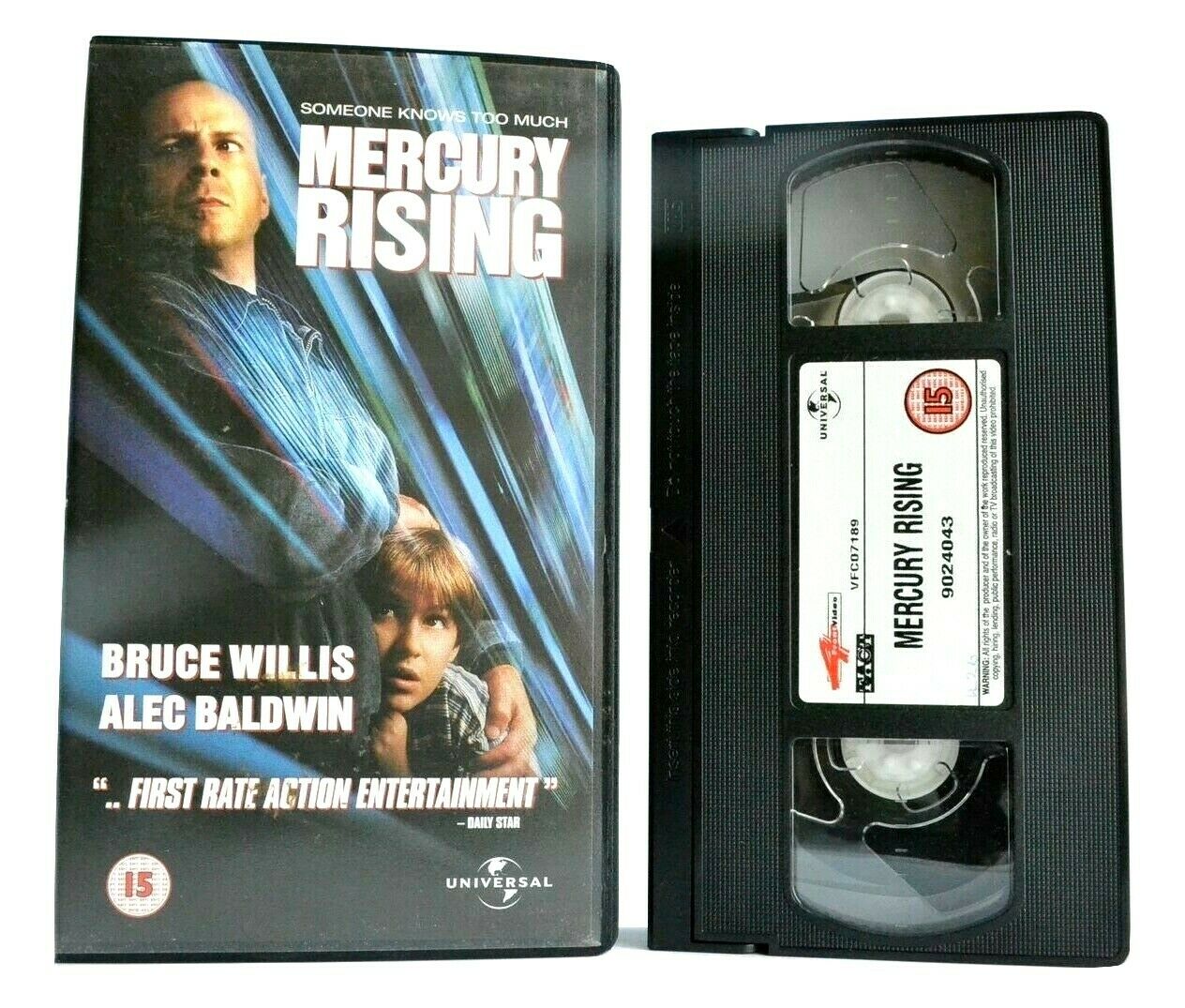 Mercury Rising - Political Action Thriller - Bruce Willis/Alec Baldwin - Pal VHS-